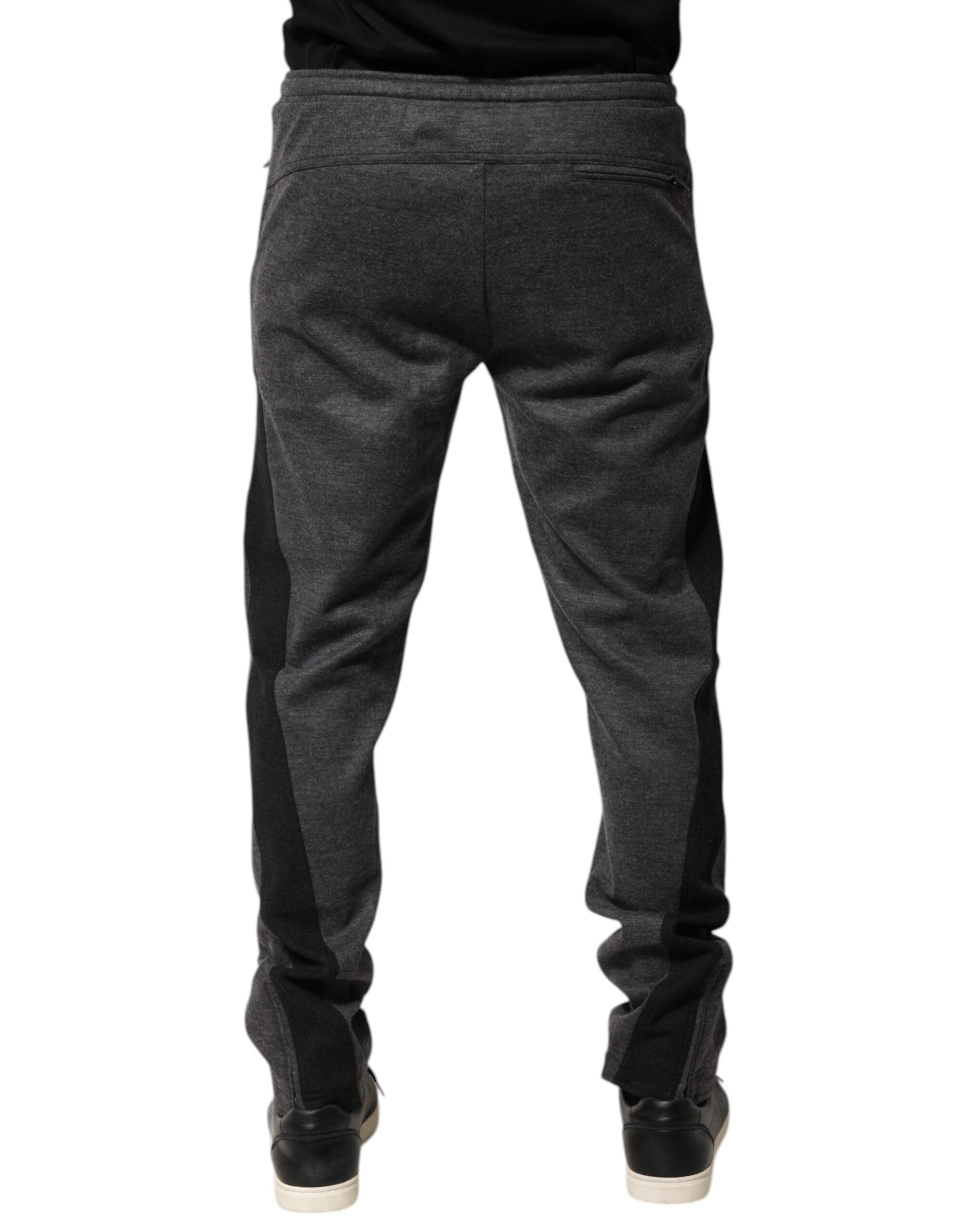 Gray Black Wool Blend Jogger Sweatpants  Pants