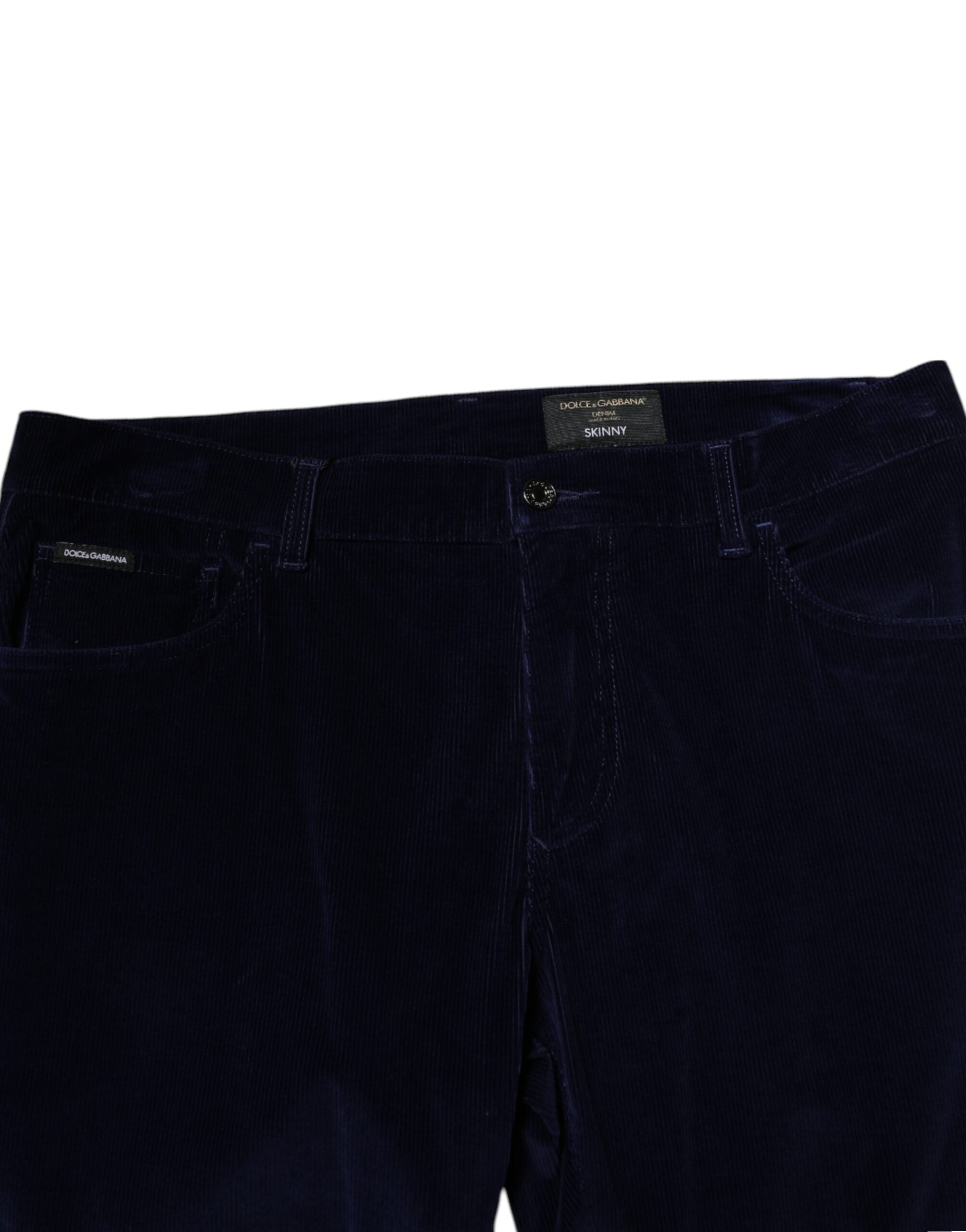 Navy Blue Cotton Tapered Formal Trouser Pants