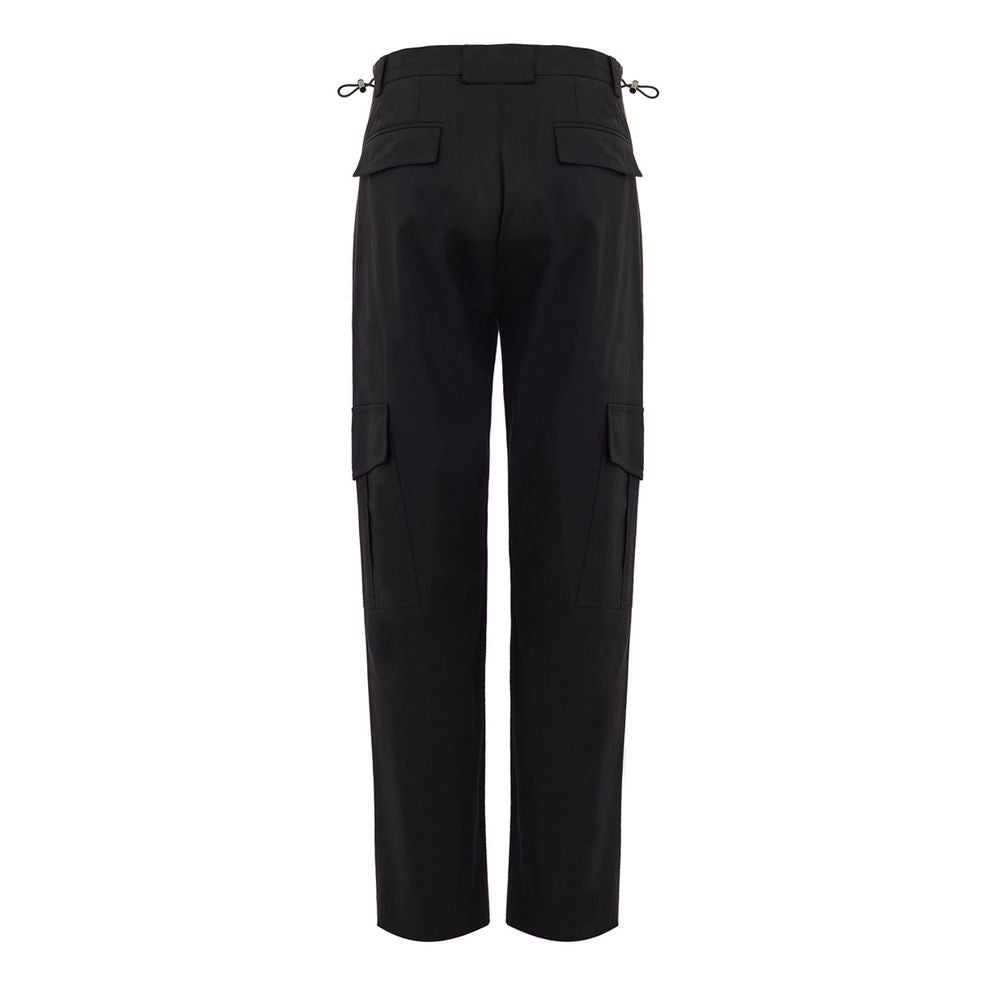 Black Cotton Cargo Pants