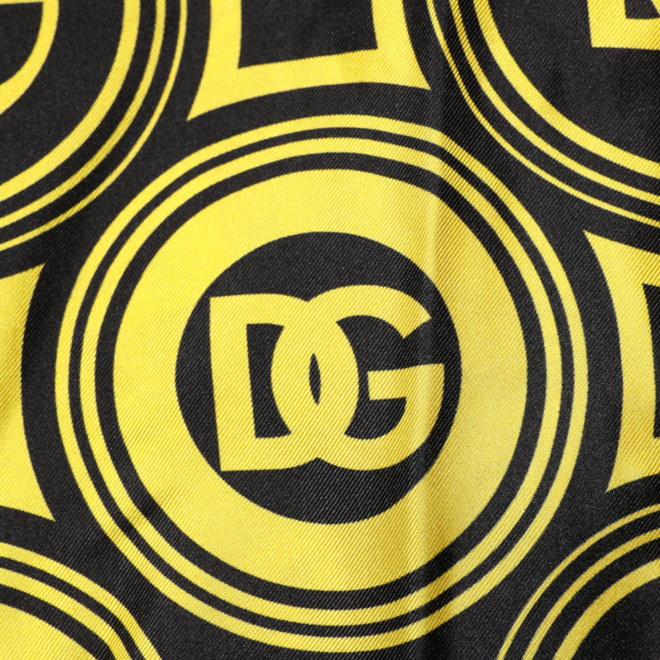 Yellow Silk Silver DG Logo Geometric T-shirt