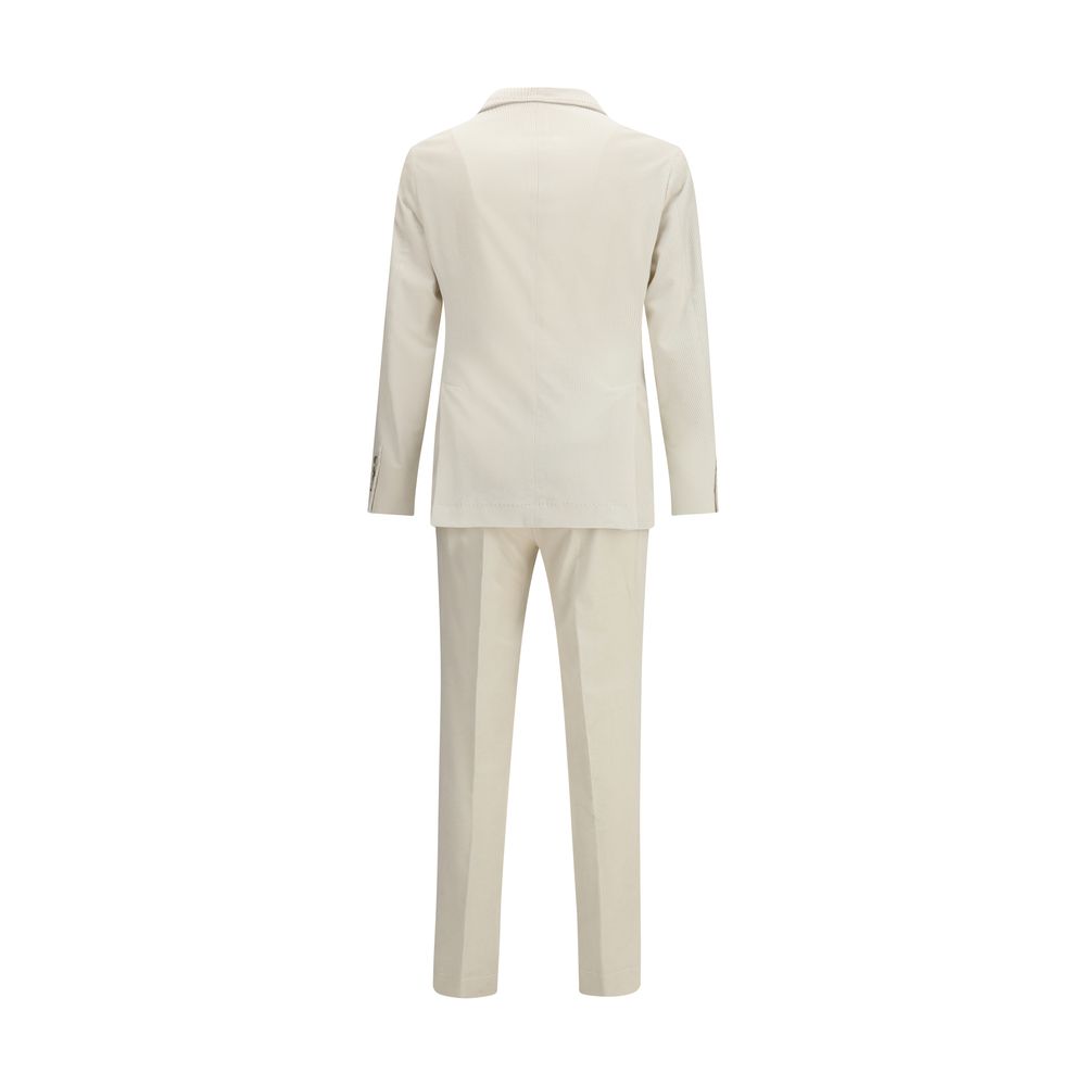 Cream Cotton Two-Piece Suit