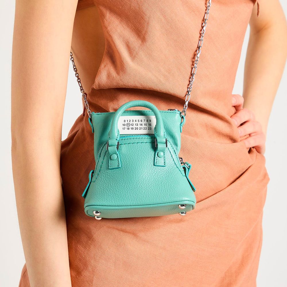 Blue Goatskin Crossbody Bag