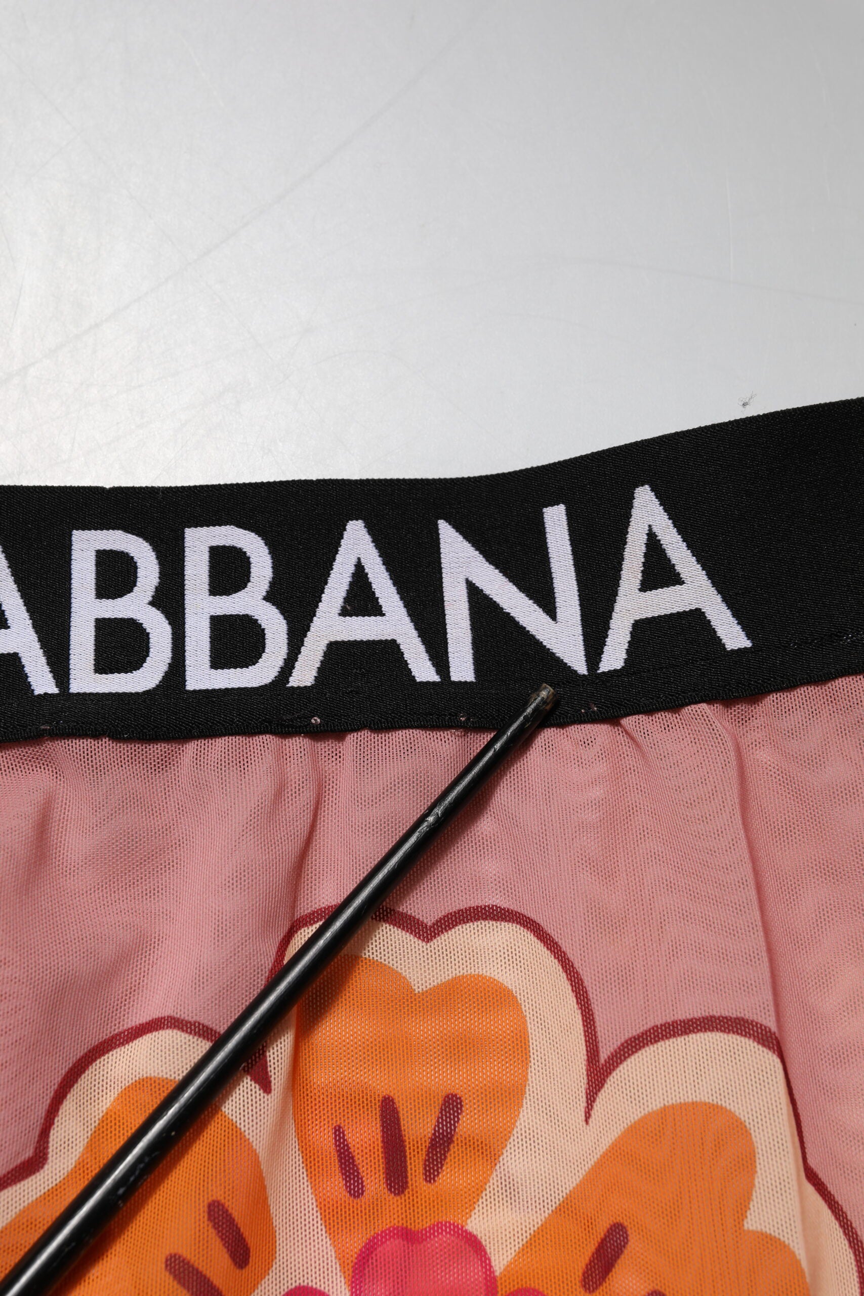 Pink Floral Leggings Stretch Waist Pants