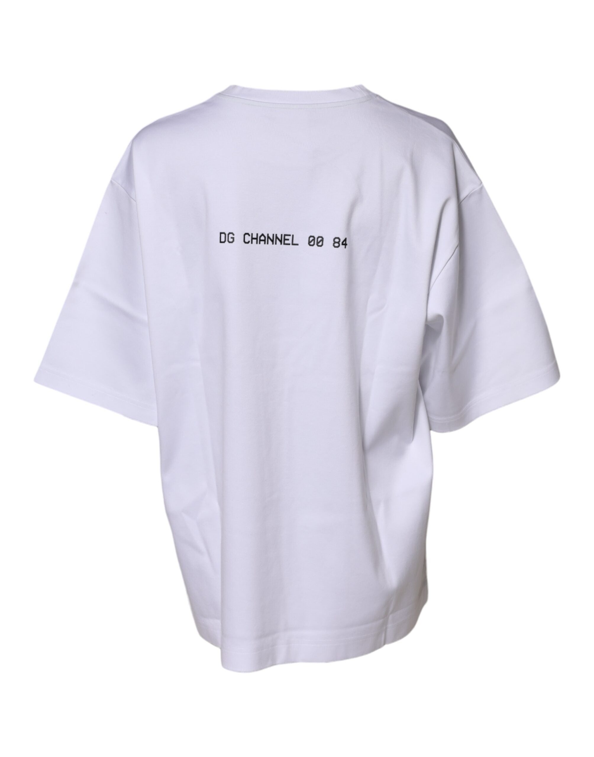 White Cotton Printed Short Sleeves T-shirt