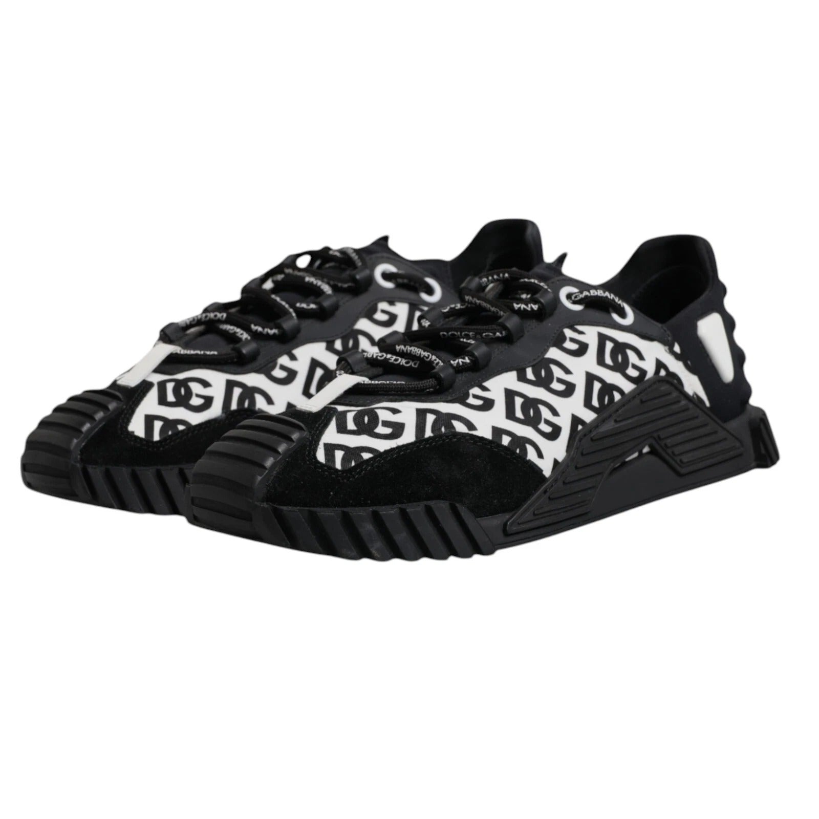 Black Logo Lace Up Low Top NS1 Sneakers