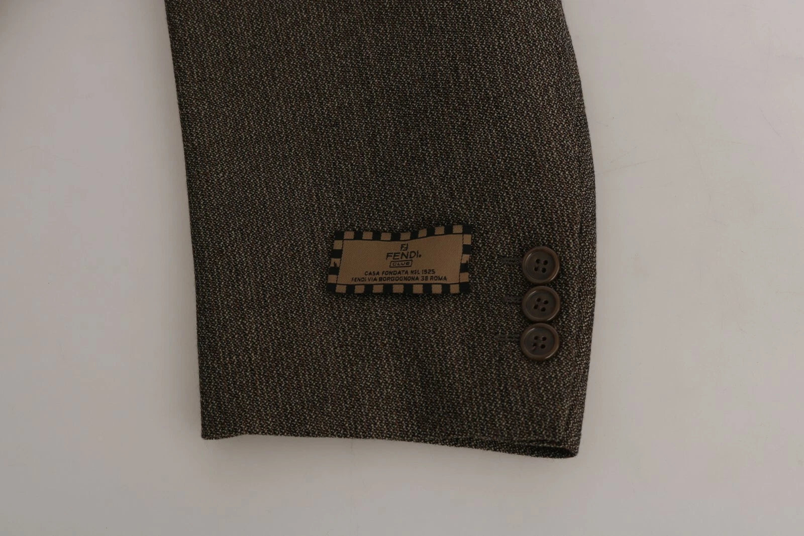 Brown Single Breasted Wool Suit