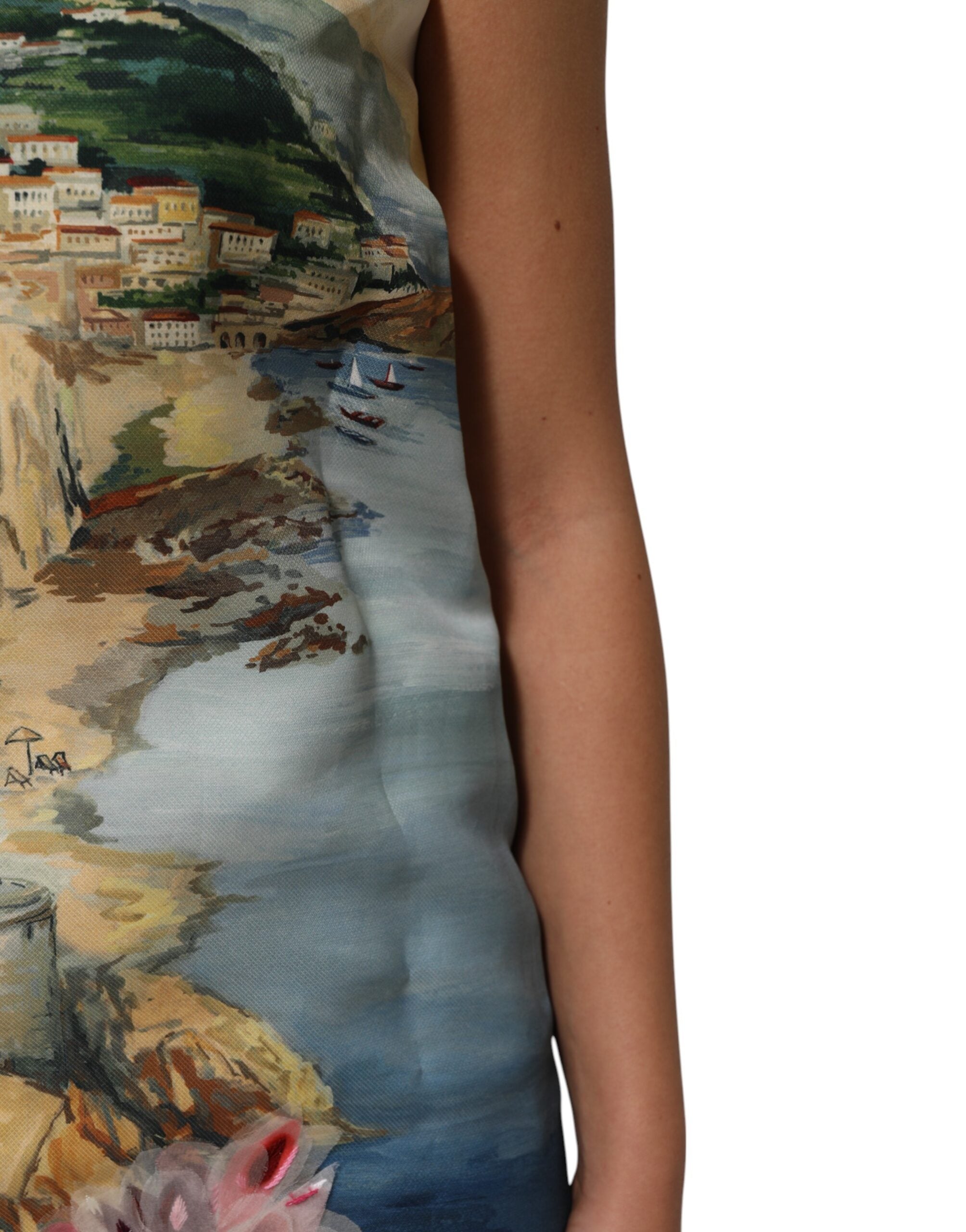 Multicolor Crystal Embellished Mini Dress