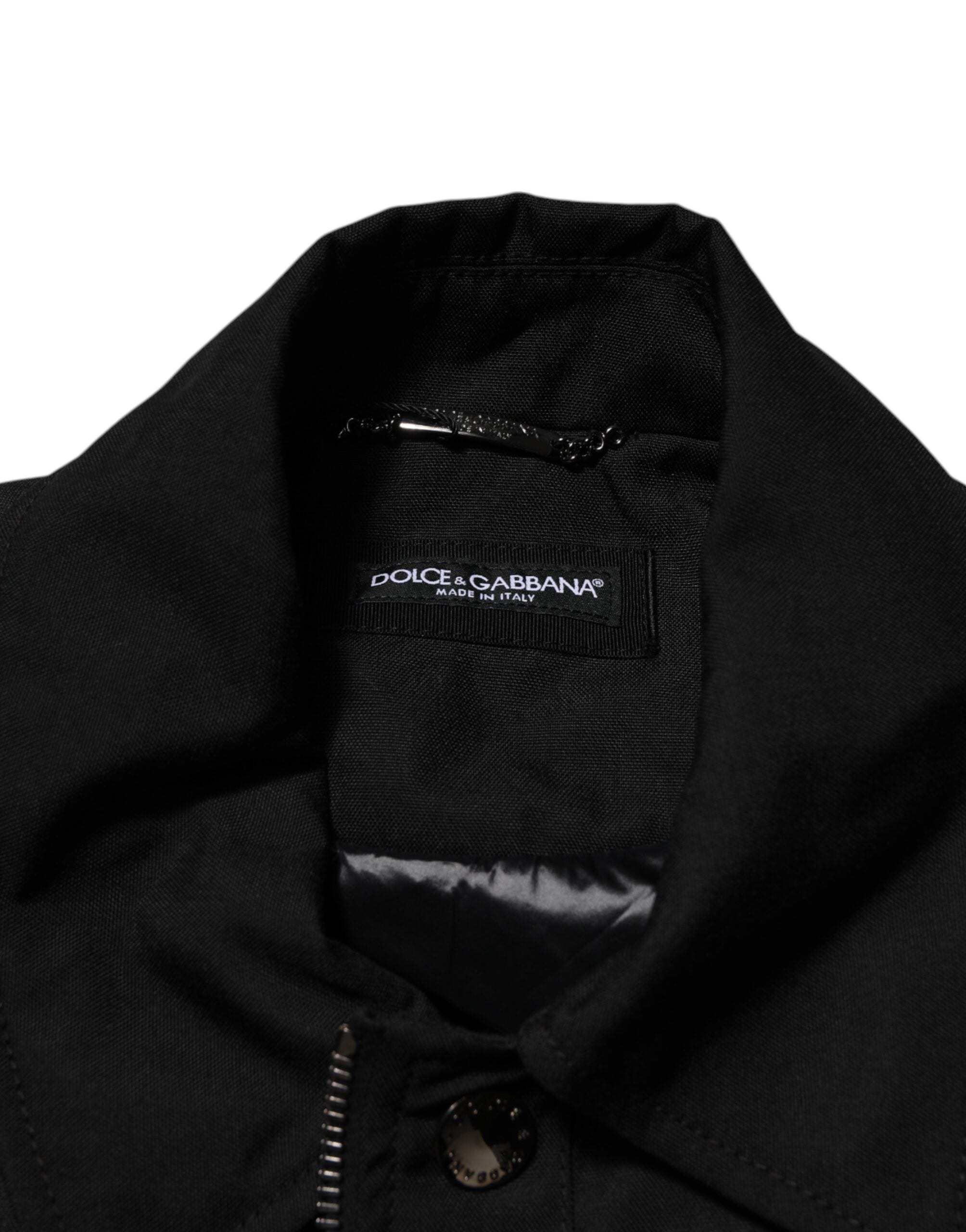 Black Patch Pocket Full Zip Bomber Jacket