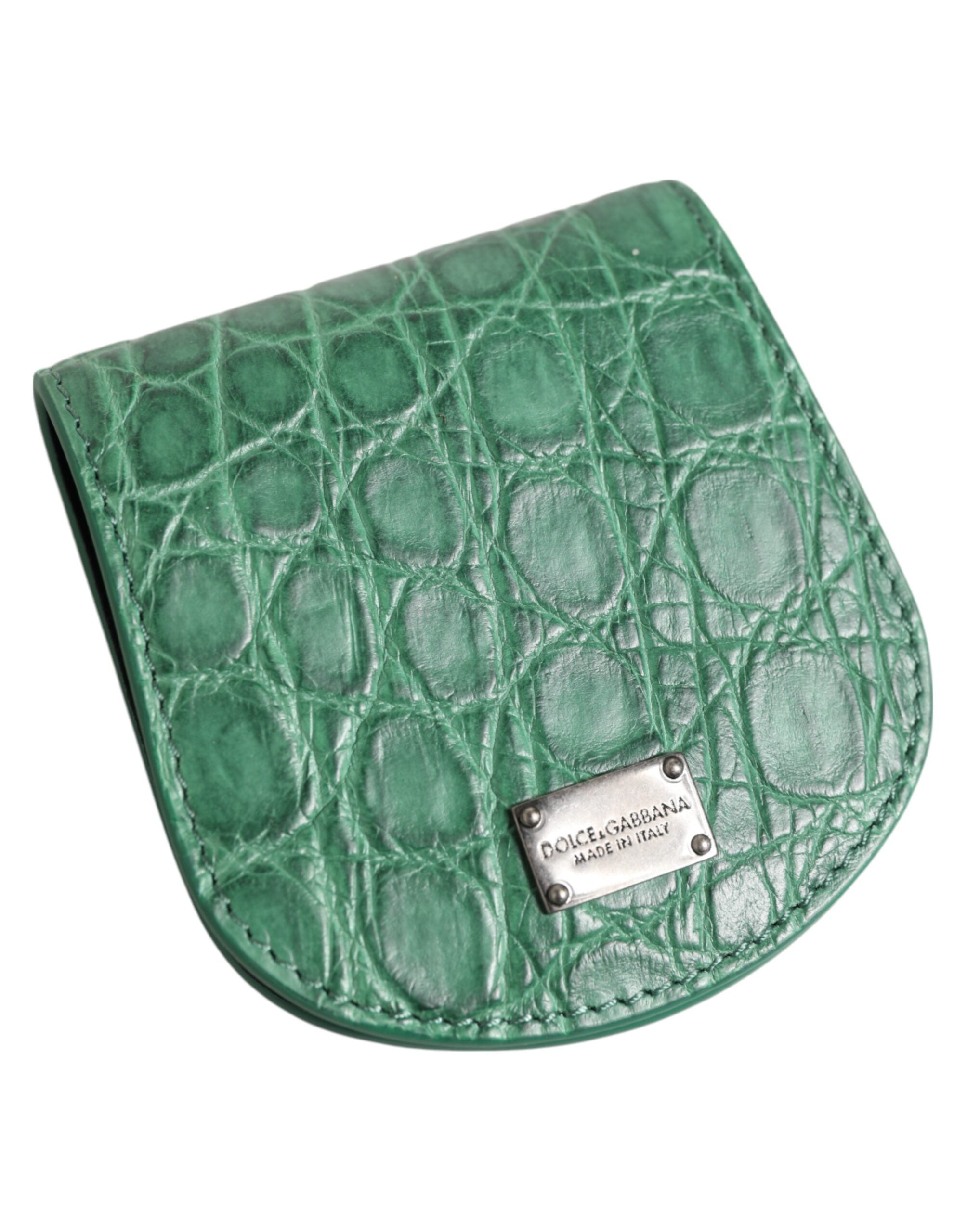 Green Exotic Skin Coin Condom Case Holder Pocket Wallet