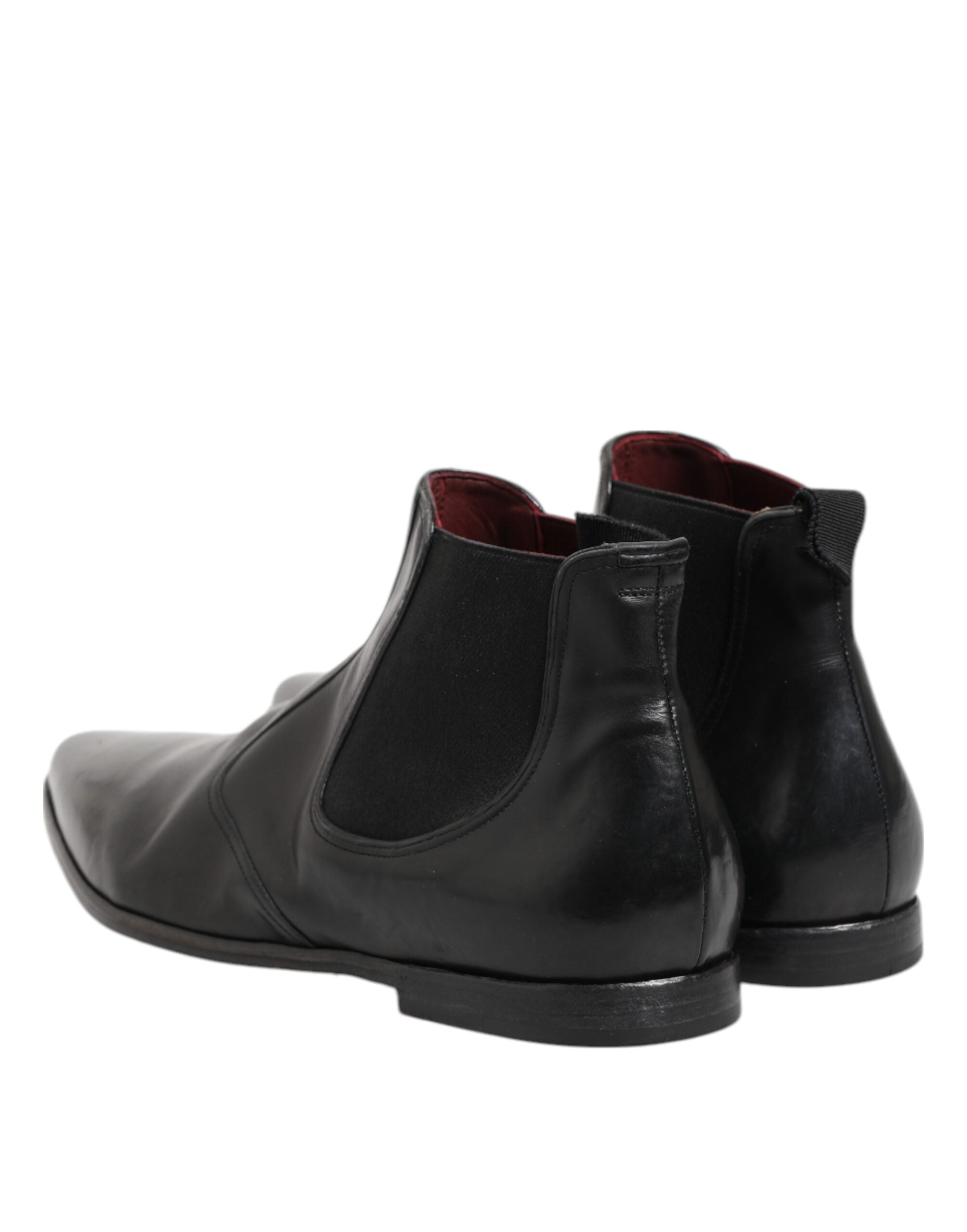 Black Chelsea Slip On Men Ankle Boots Shoes