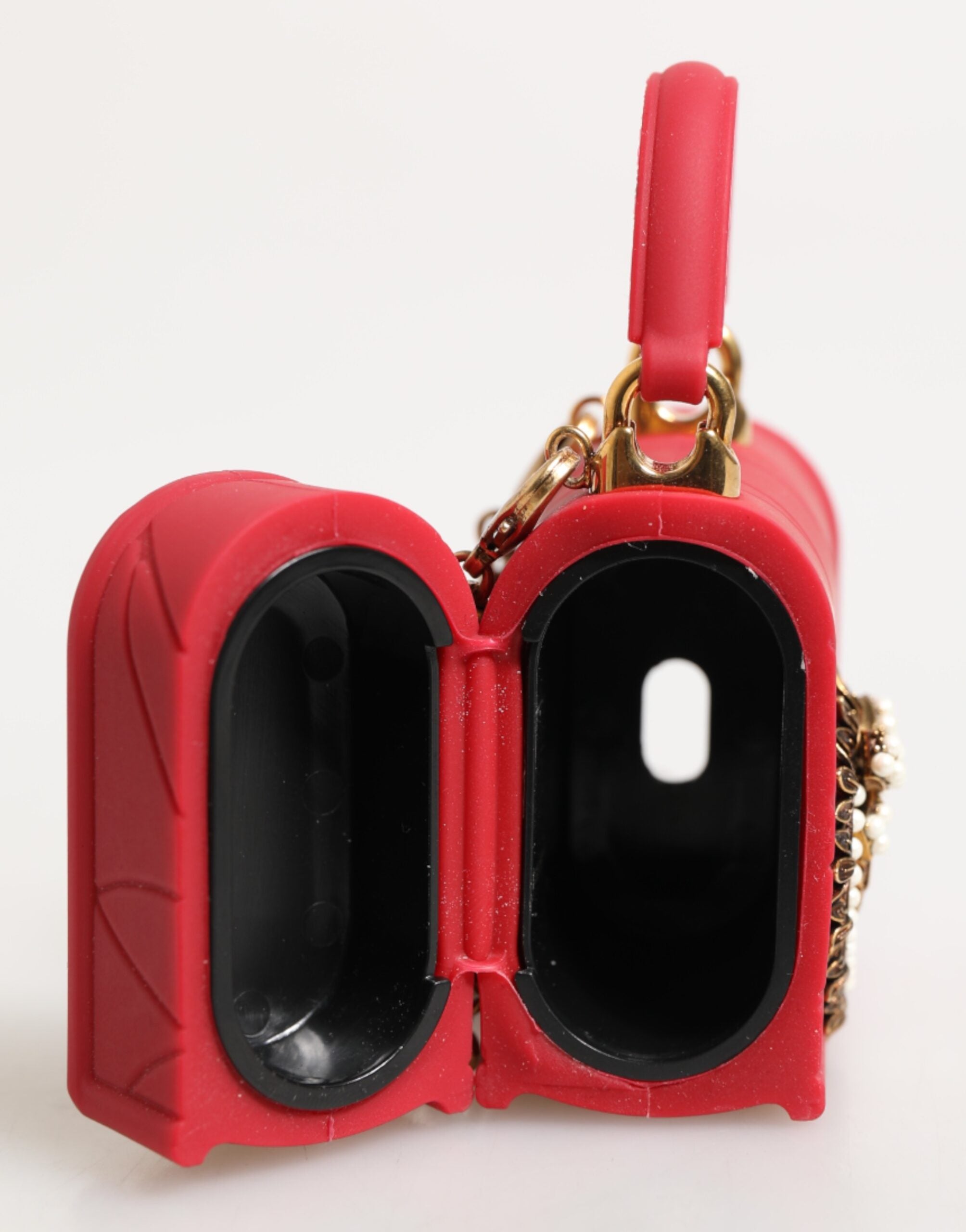 Red Silicone Devotion Heart Cover Bag Women Airpods Case