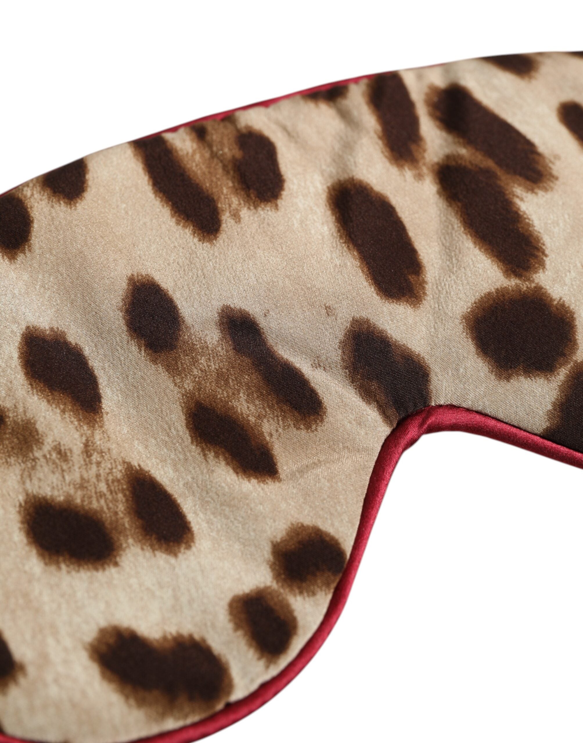 Brown Leopard Print Silk Women Accessory Sleep Eye Mask