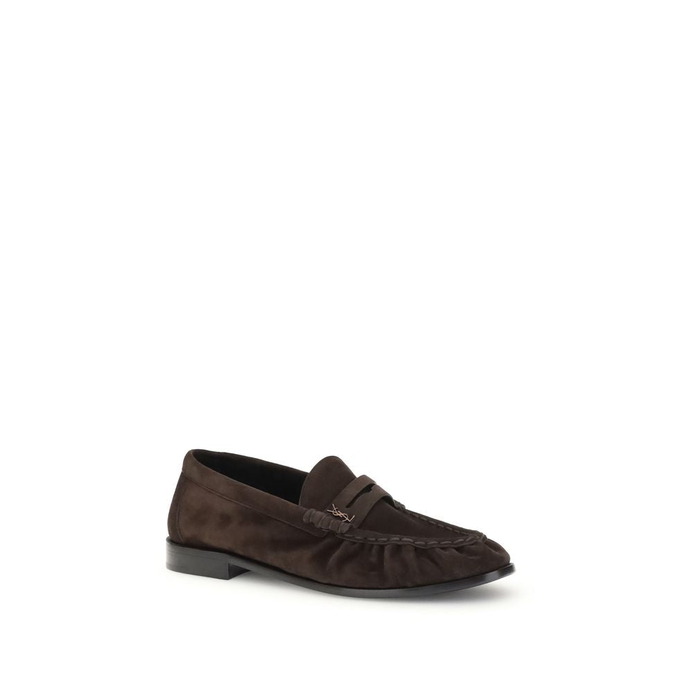 Brown Calf Leather Bos Taurus Slip-On Loafers