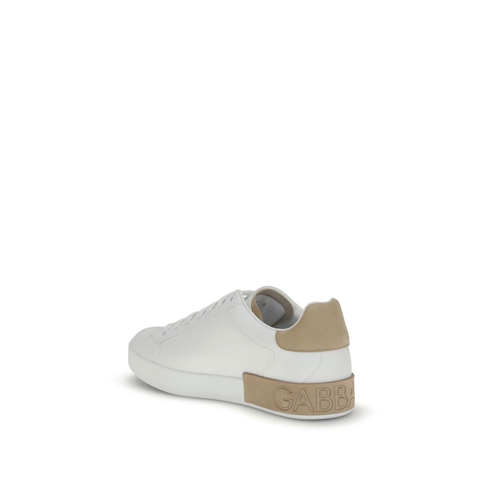 White Calf Leather Bos Taurus Low Top Sneakers