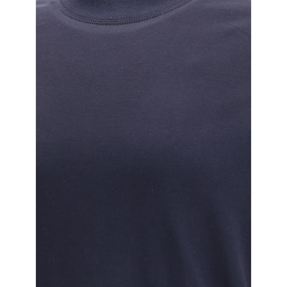 Blue Cotton Long Sleeve T-Shirt