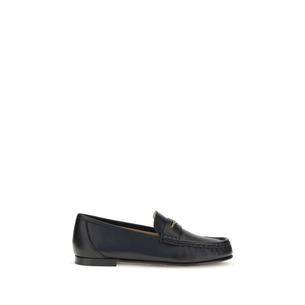 Black Calf Leather Bos Taurus Slip-On Loafers