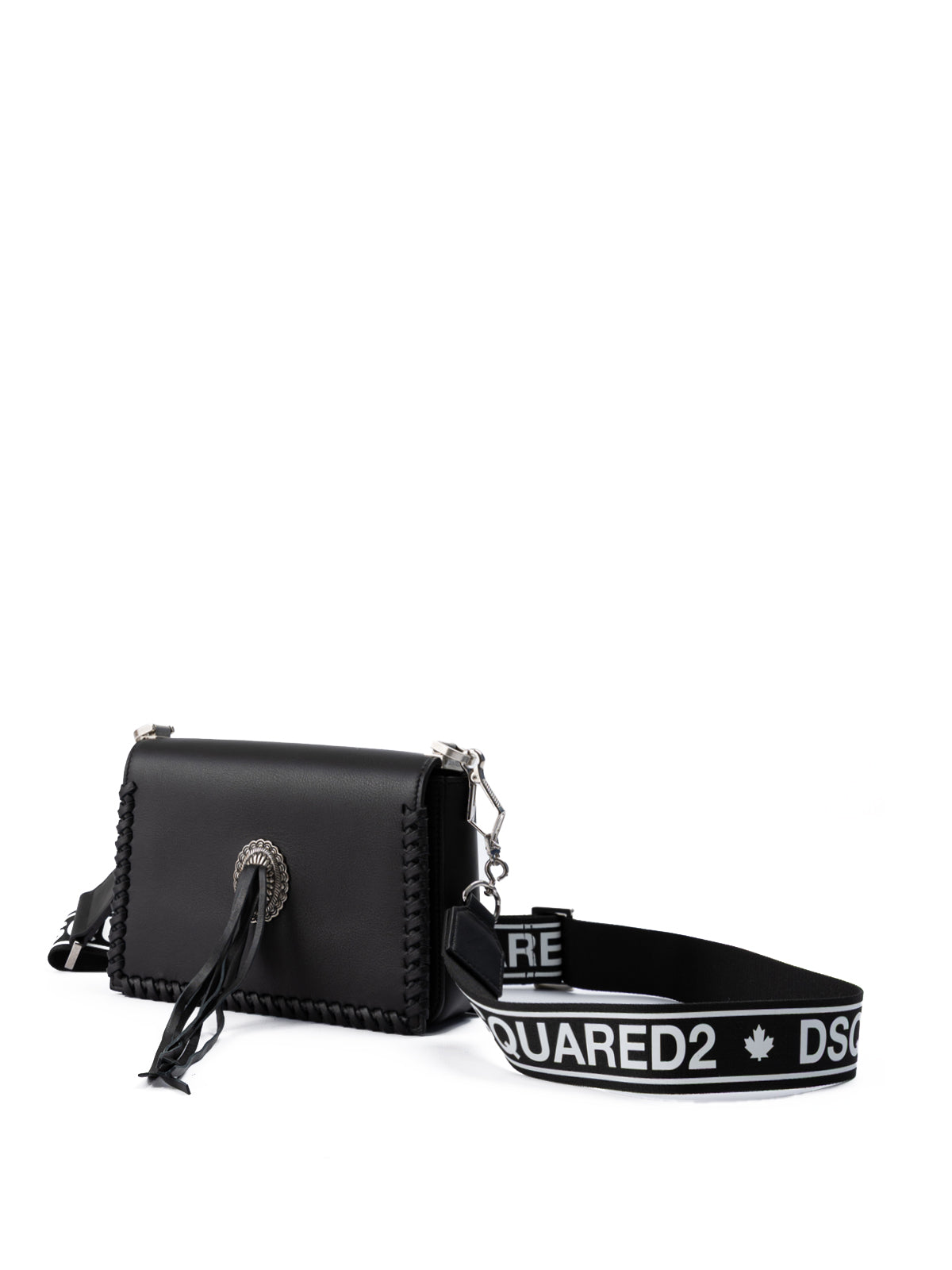 Black Leather Crossbody Bag