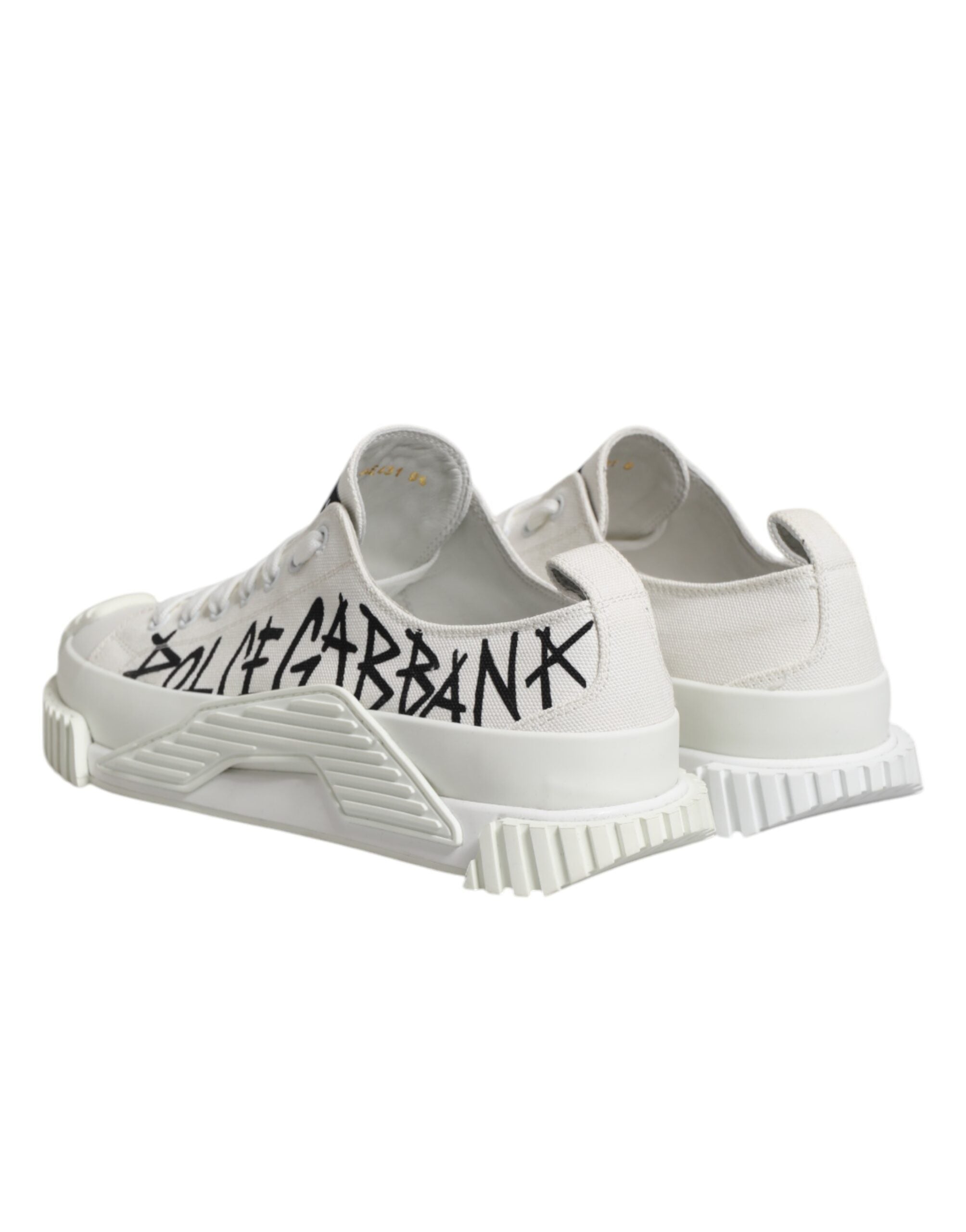 White Logo Graffiti Low Top Sneakers Shoes