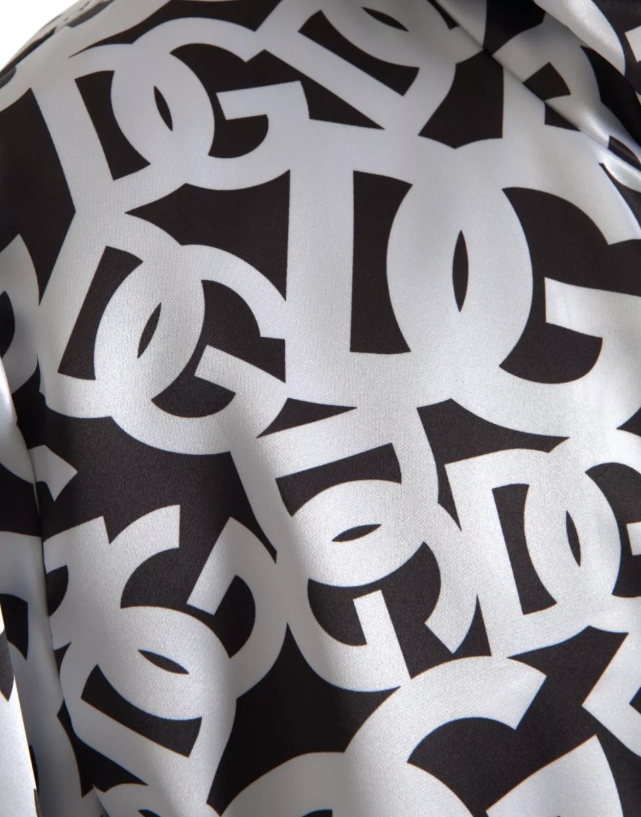 White Black Logo Hooded Full Zip Bomber Jacket