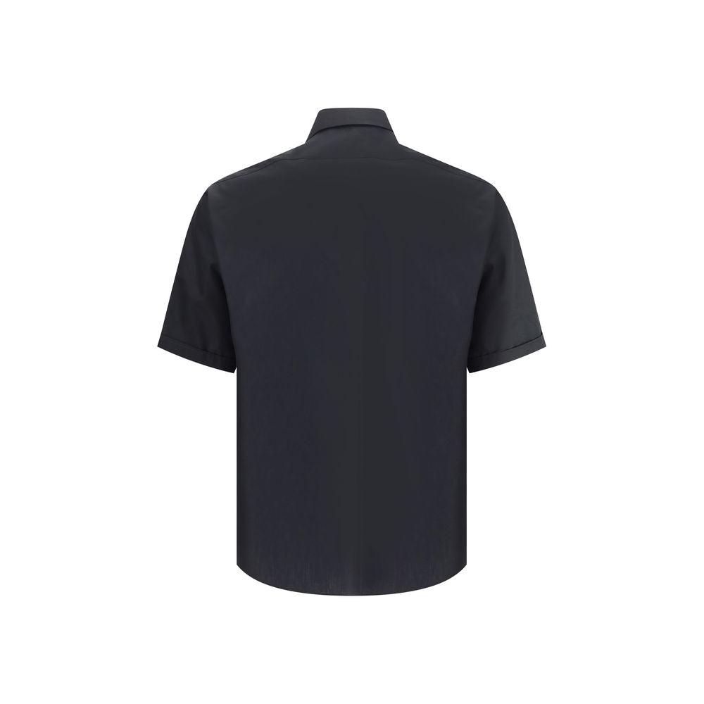 Black Cotton Shortsleeve Shirt