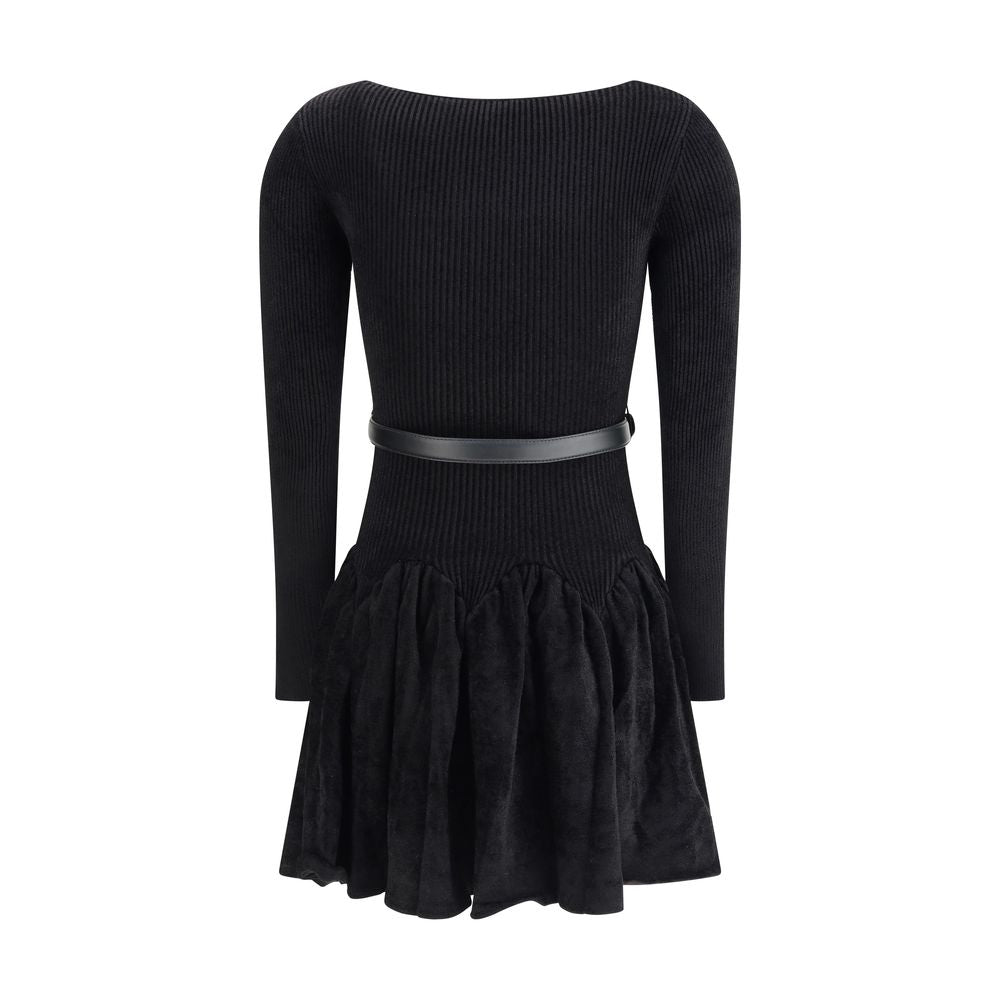 Black Viscose Casual Dress