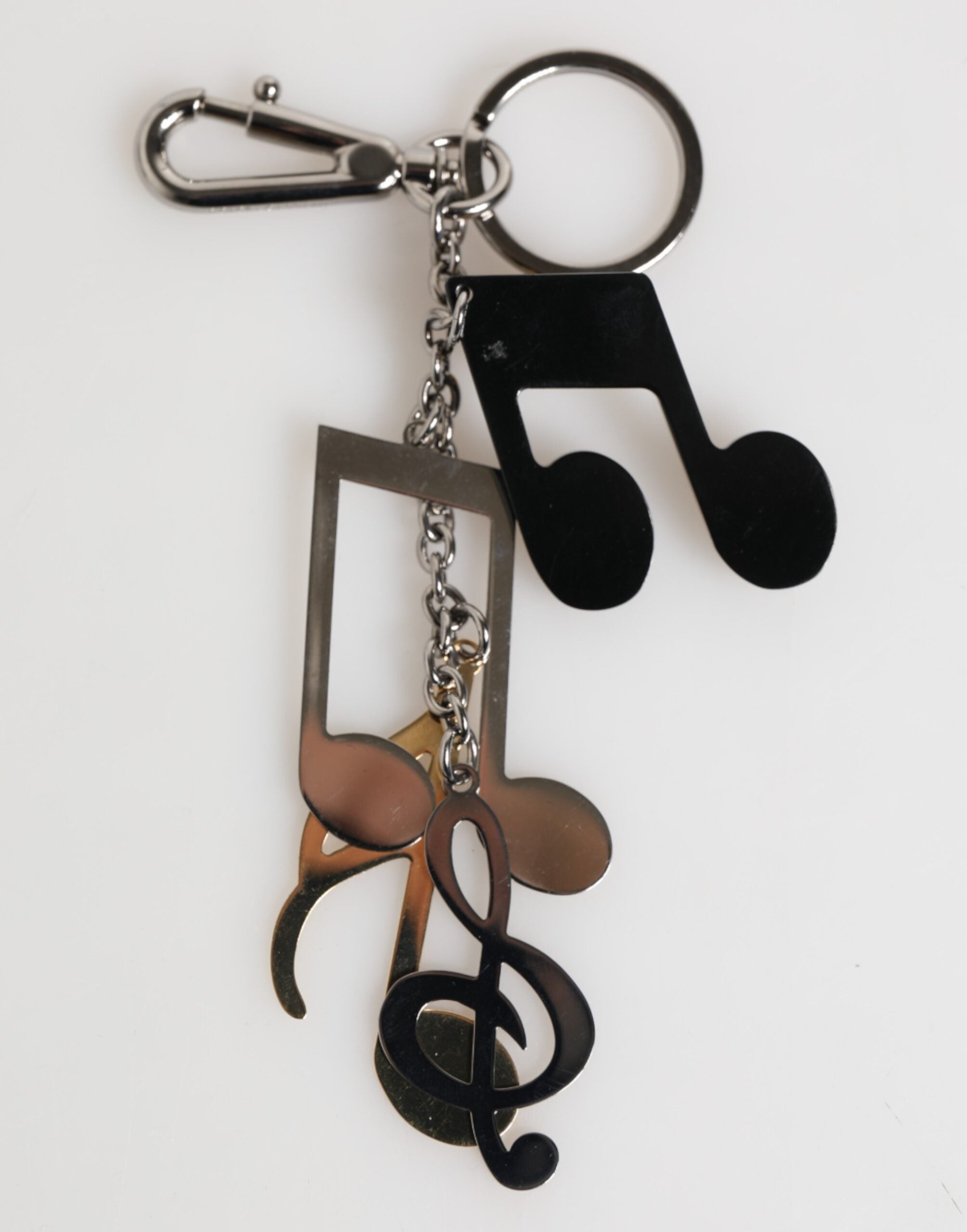 Silver Musical Note Key Holder Keychain Bag Charm Keyring