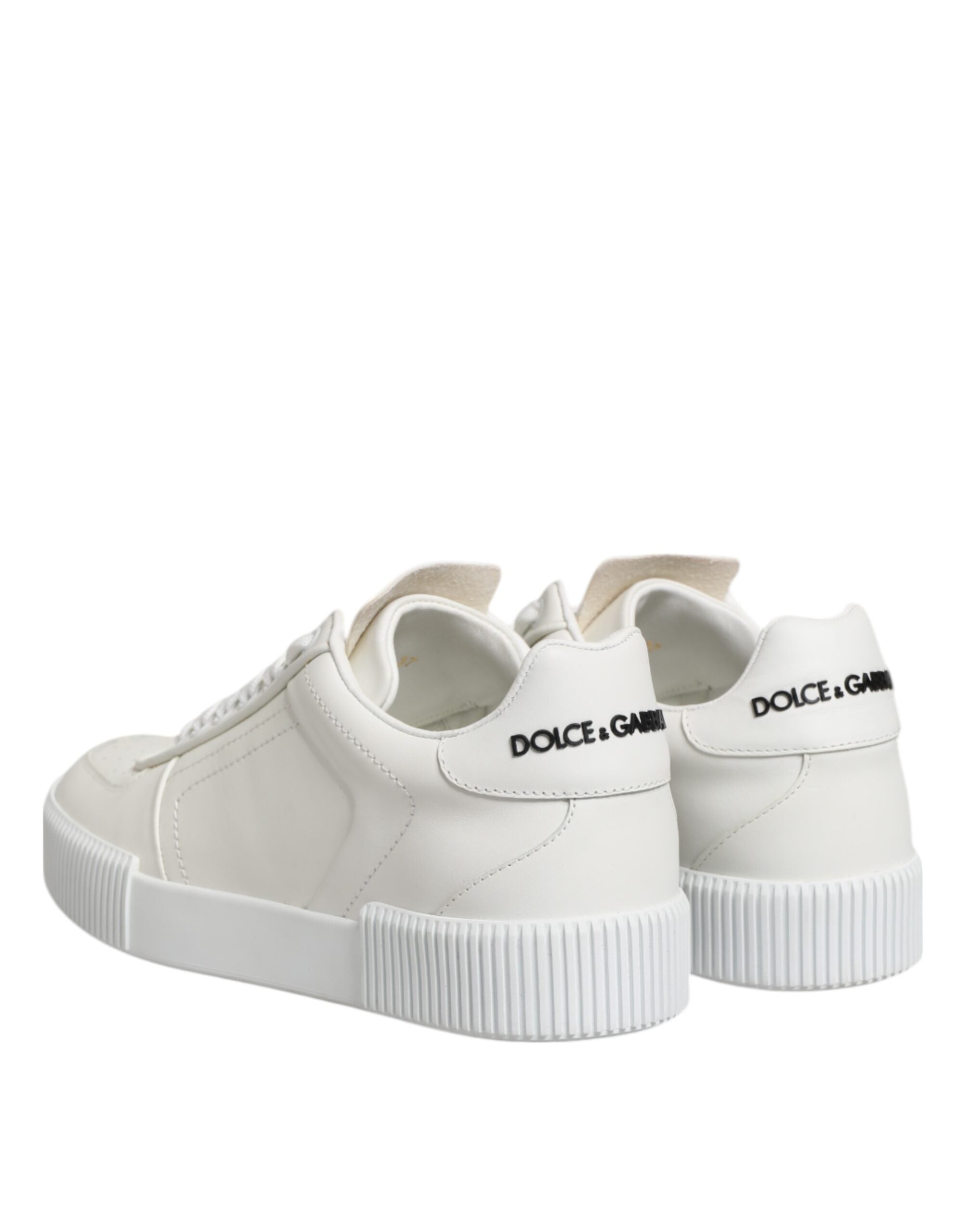White Miami Leather Low Top Sneakers Shoes
