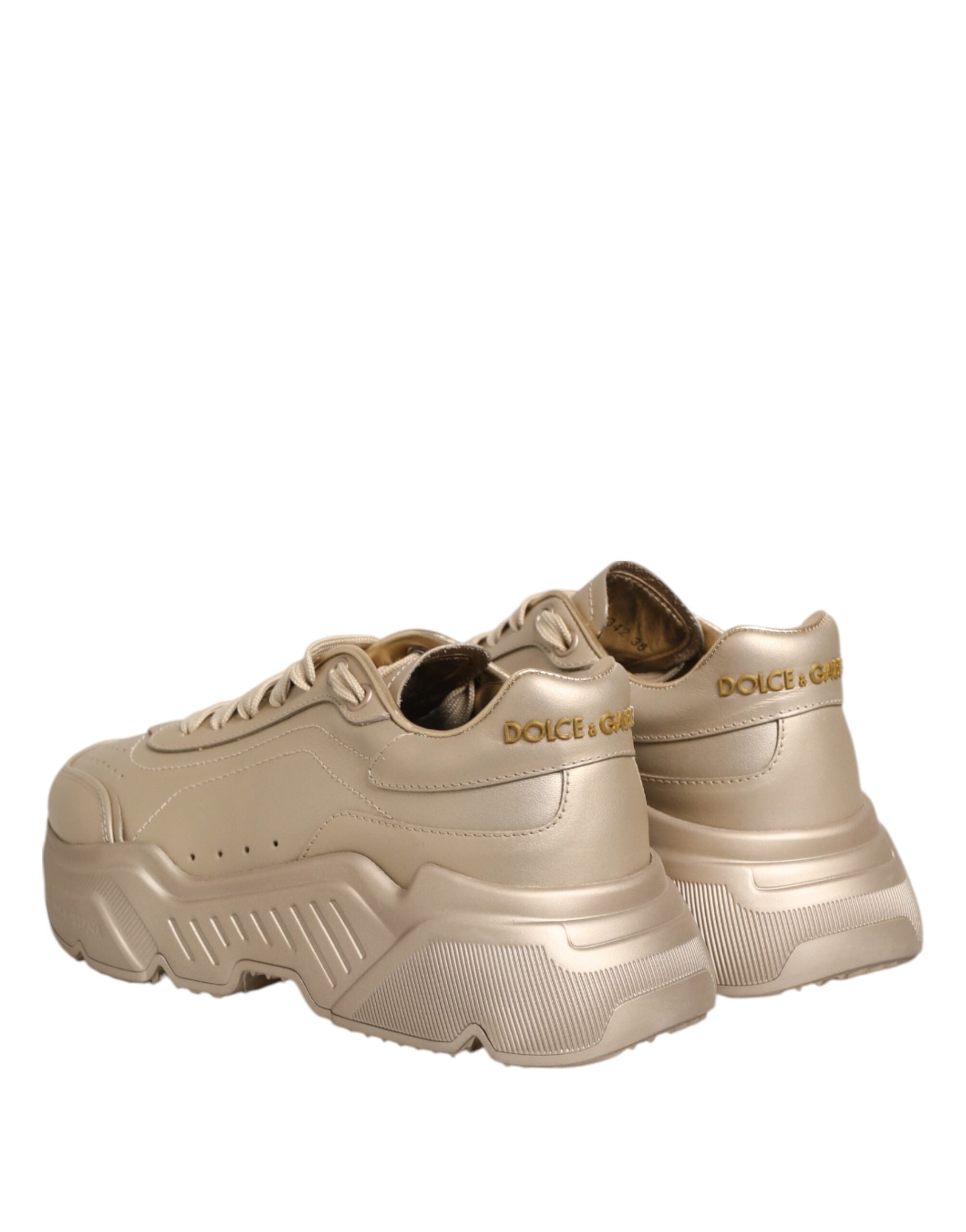 Gold Leather Daymaster Women Sneaker Shoes