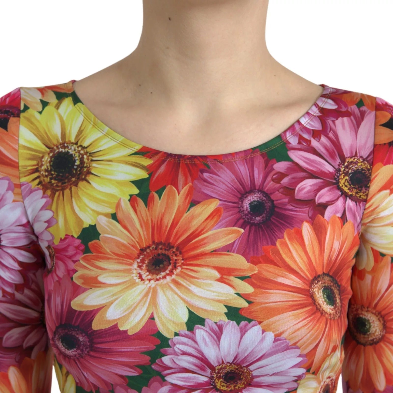 Multicolor Floral Print Sheath Mini Dress