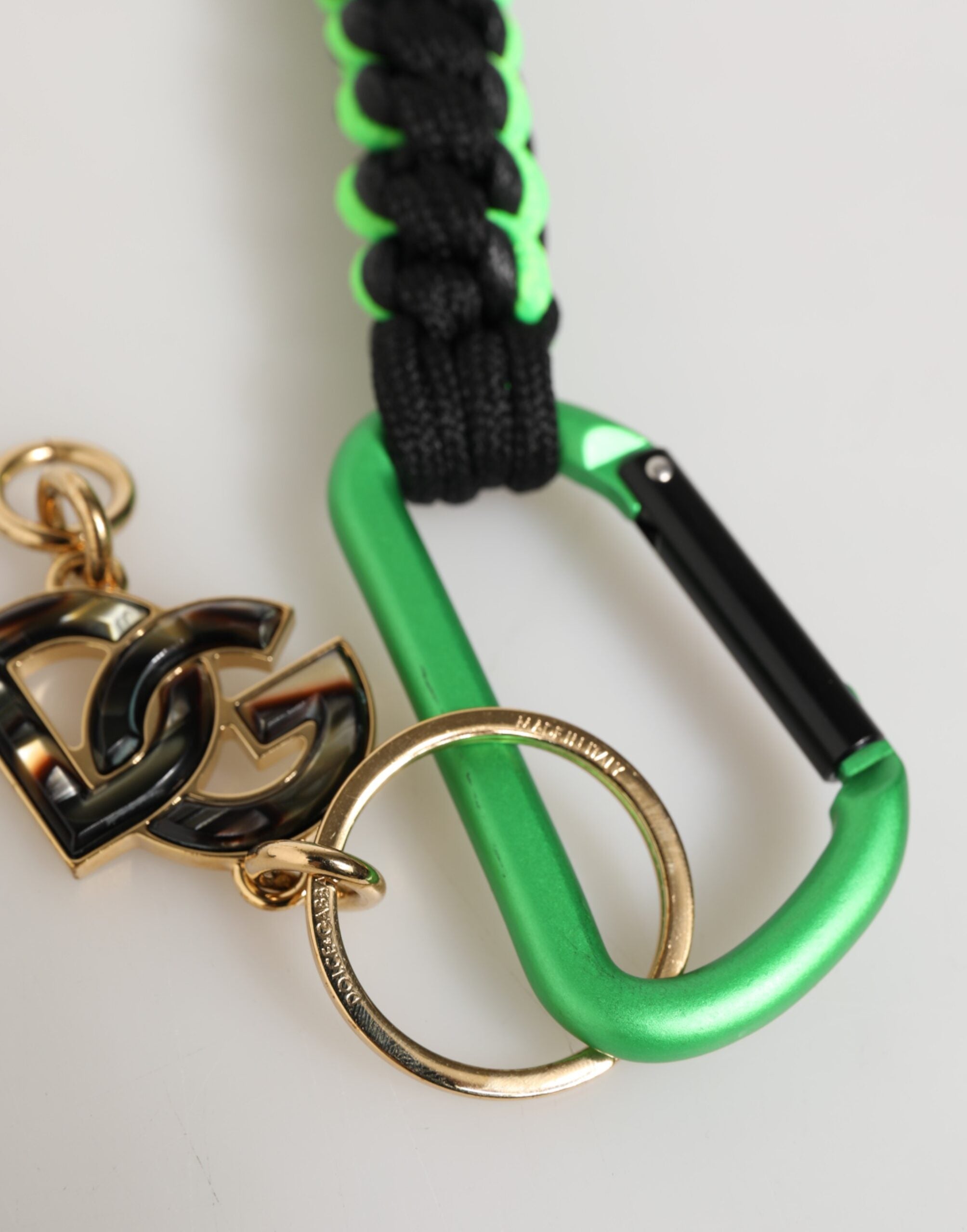 Polyester Multicolor Tape String DG Logo Keychain Keyring
