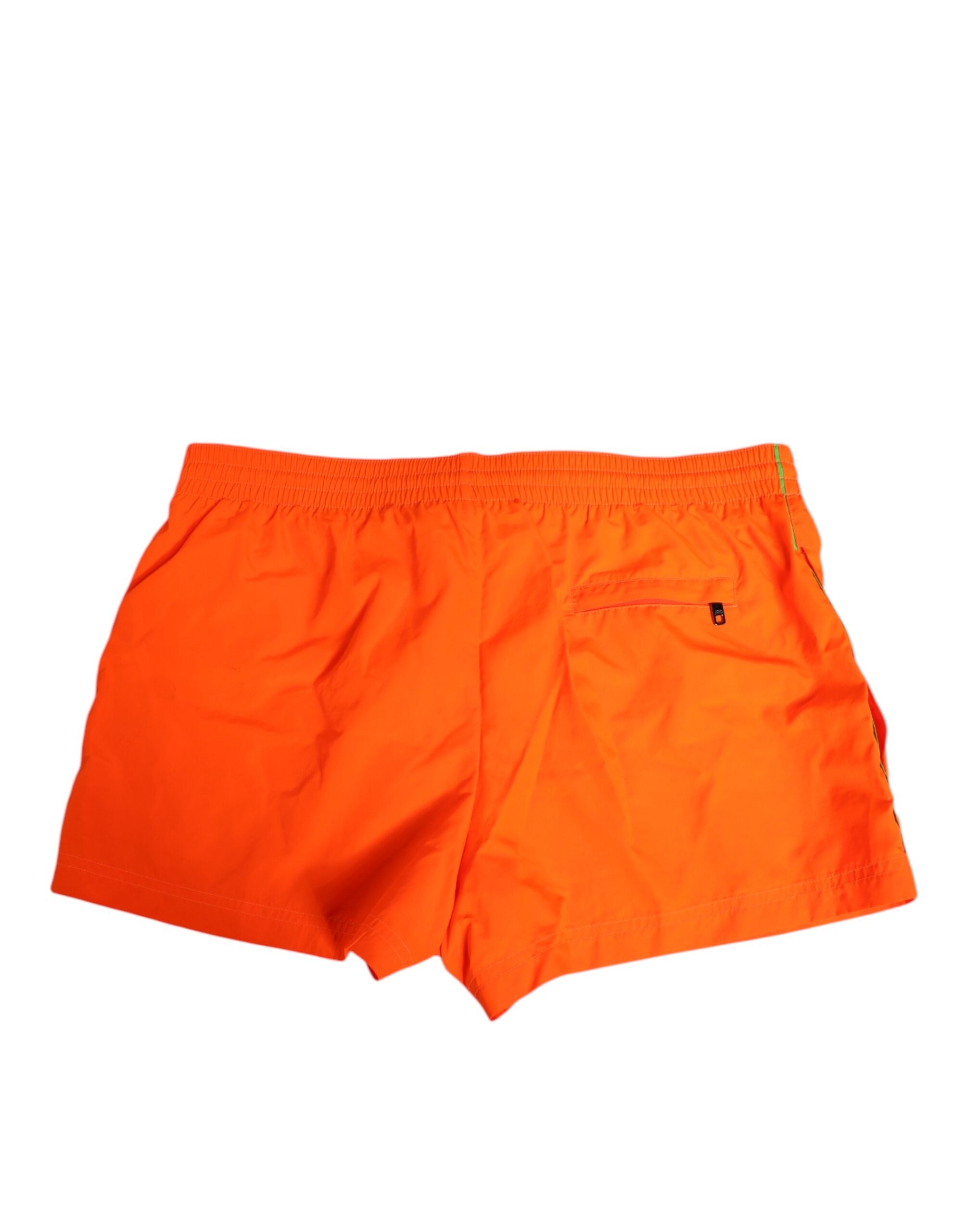 Orange Polyester Beachwear Men Shorts Swimwear