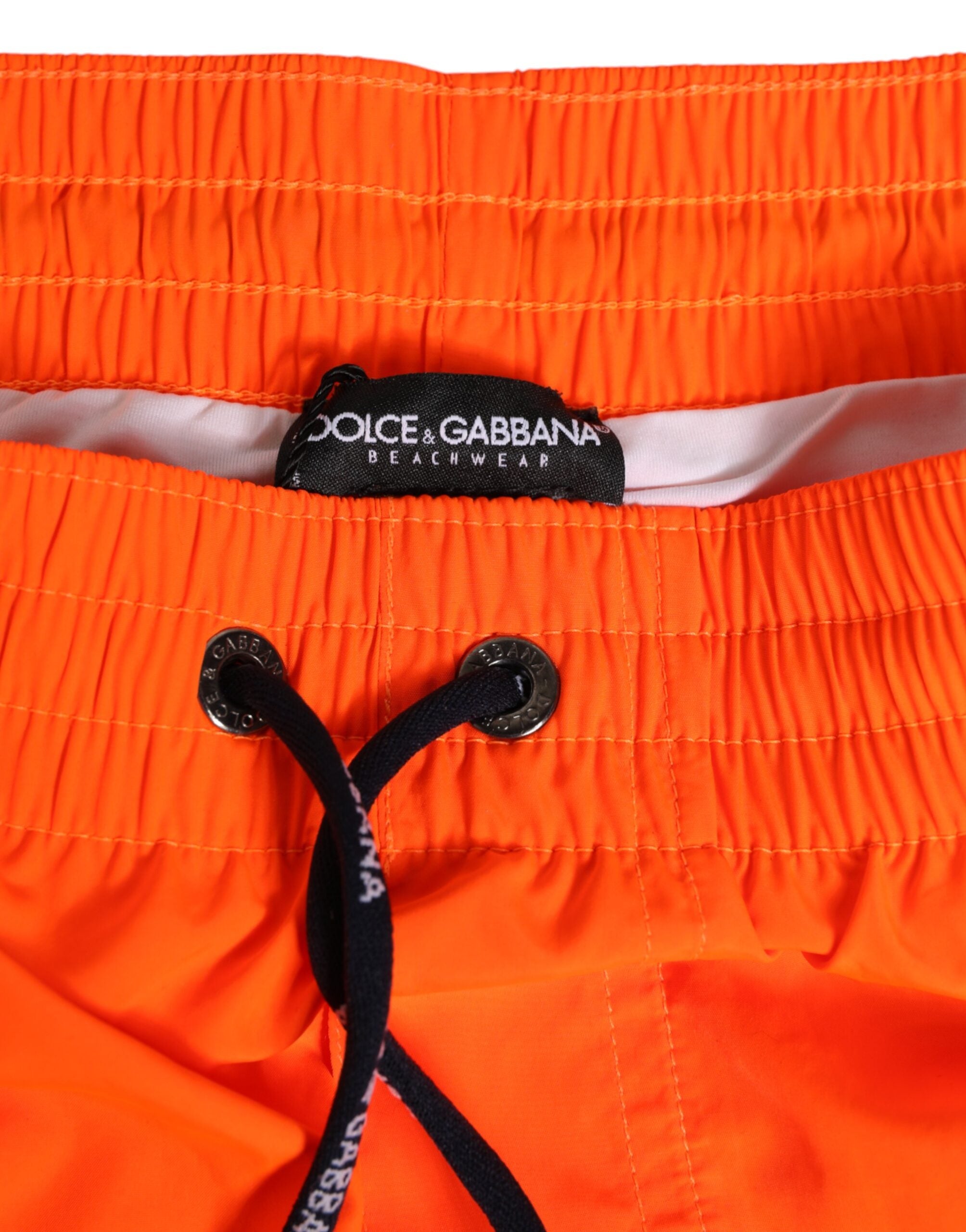 Orange Polyester Beachwear Men Shorts Swimwear