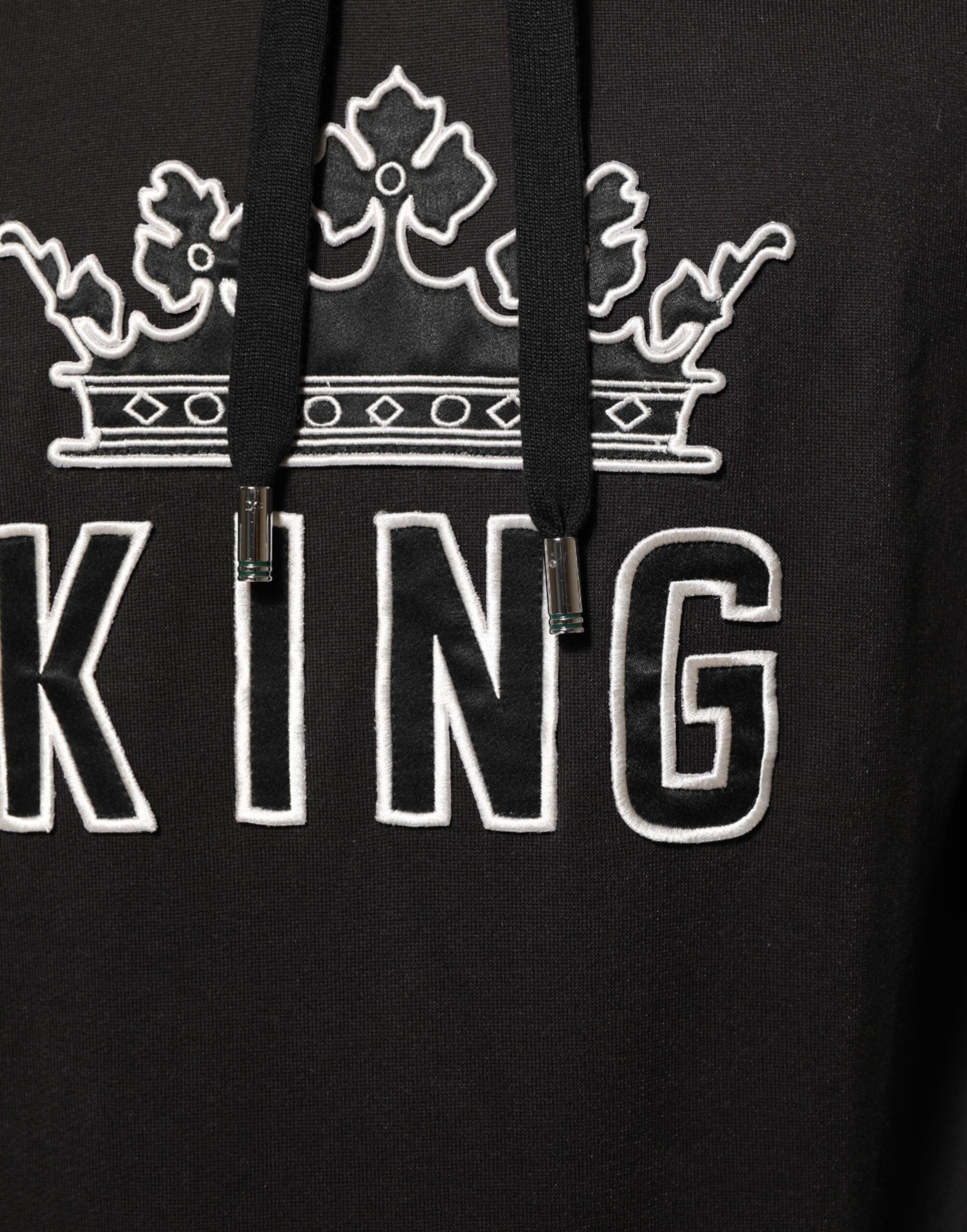 KING Black Orchid Floral Crown Logo Hoodie Sweater