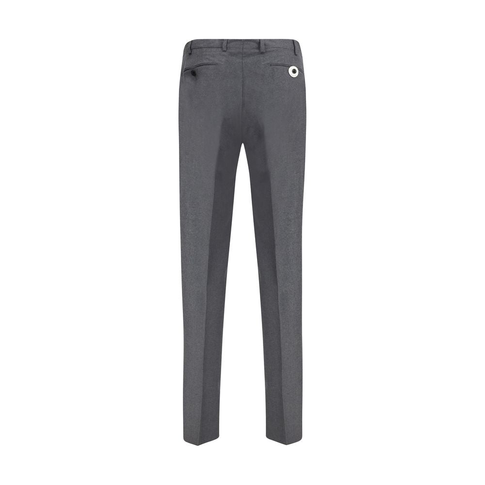 Gray Fleece Wool Dress Pants