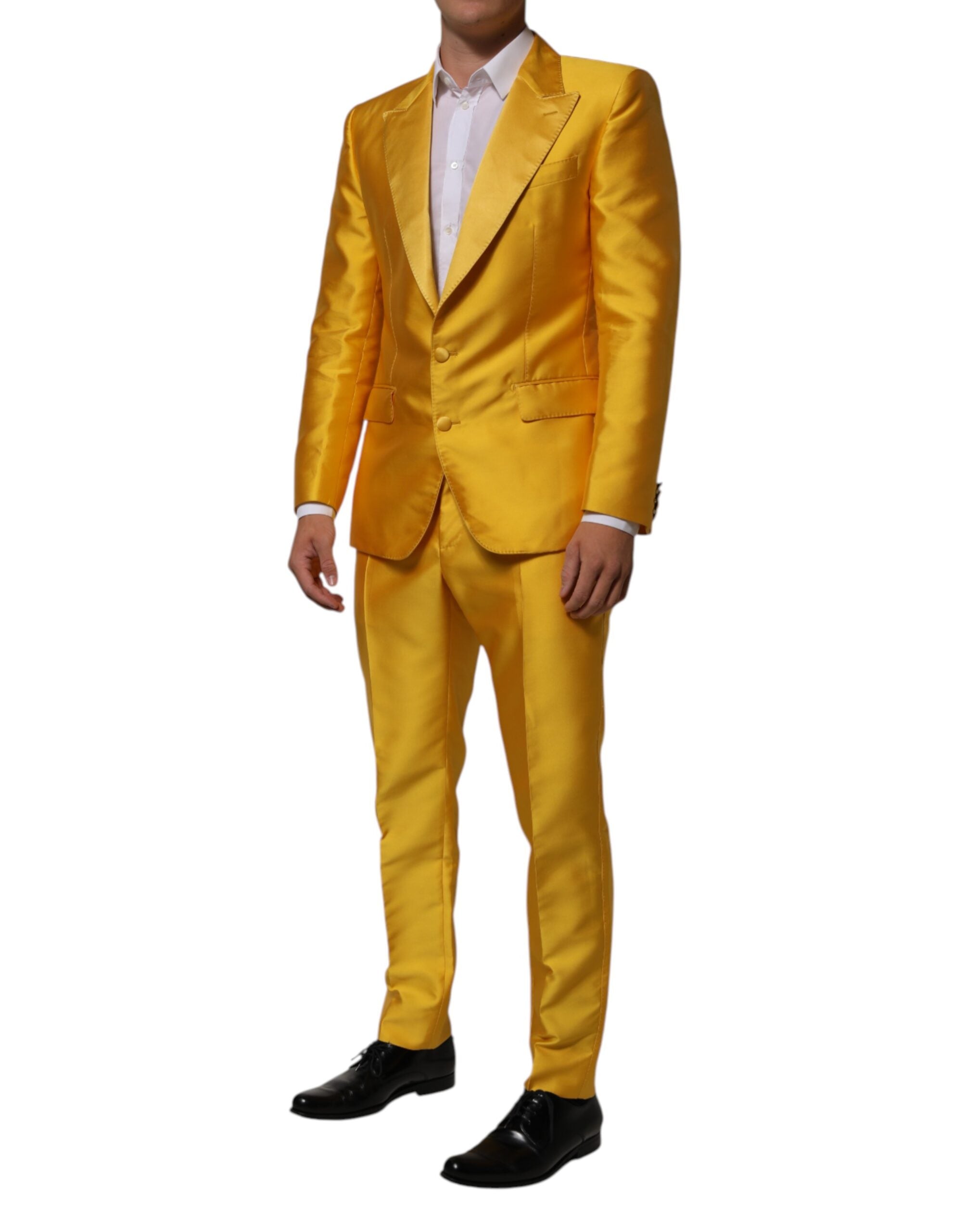 Yellow 2 Piece Silk Blend Men Suit SICILIA