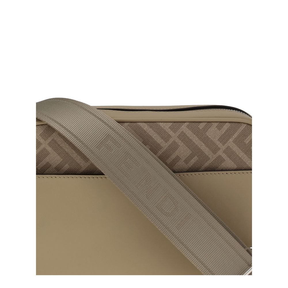 Beige Leather Shoulder Bag