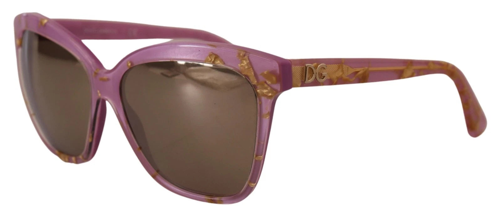 DG4251 Pink Gold Full Rim Rectangle Frame Shades