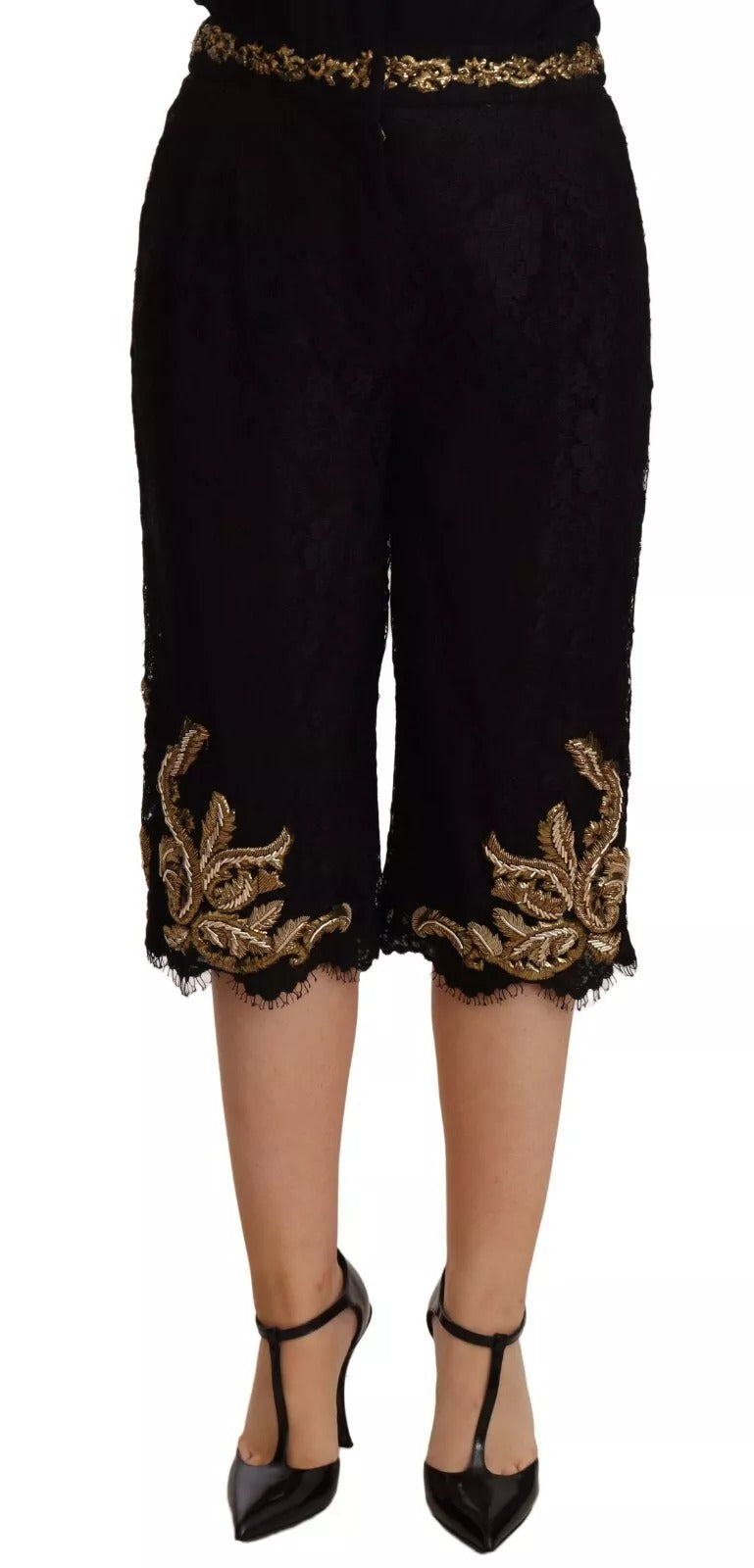 Black Lace Gold Baroque SPECIAL PIECE Shorts