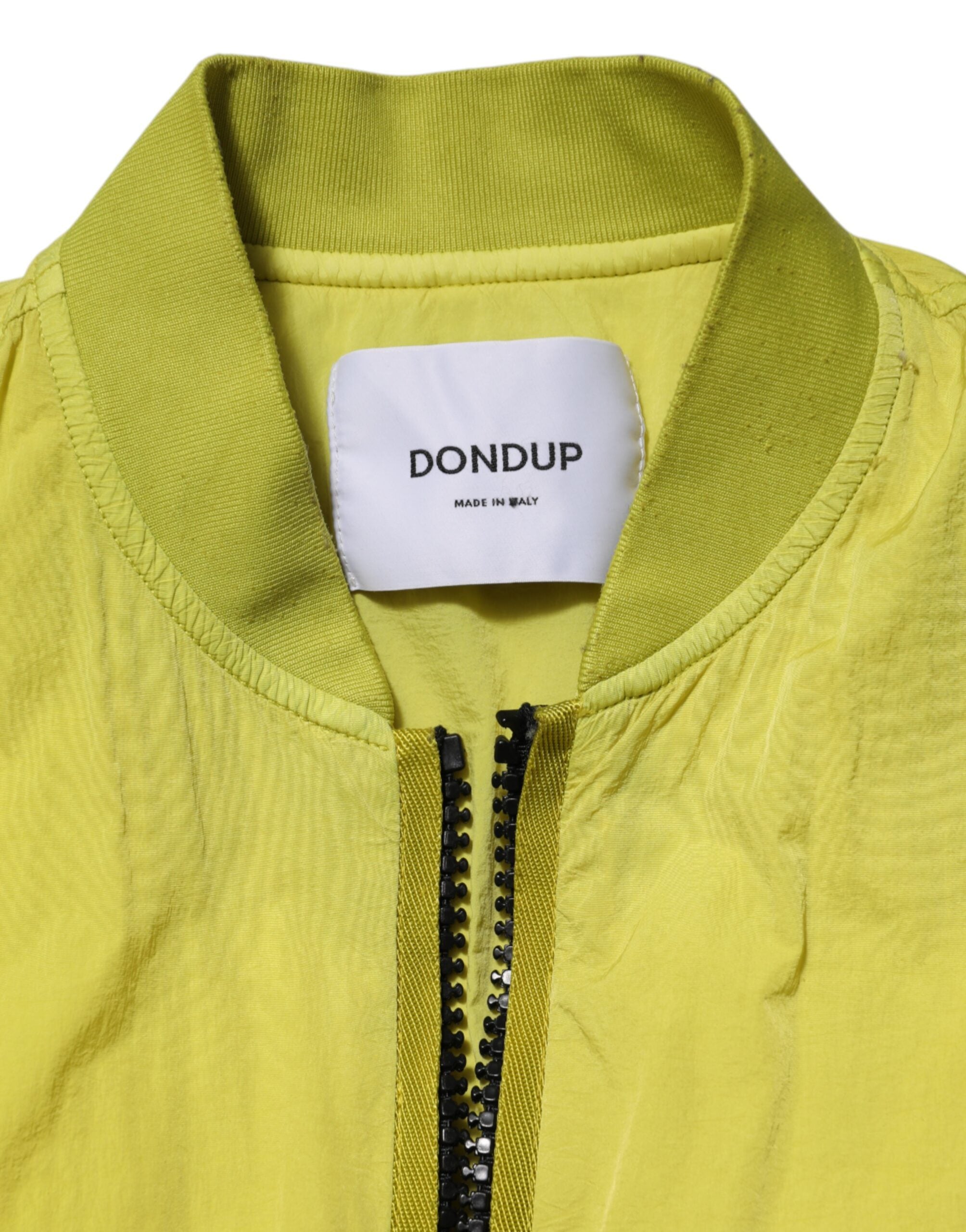 Yellow Polyamide Zipper Bomber Women’s Jacket