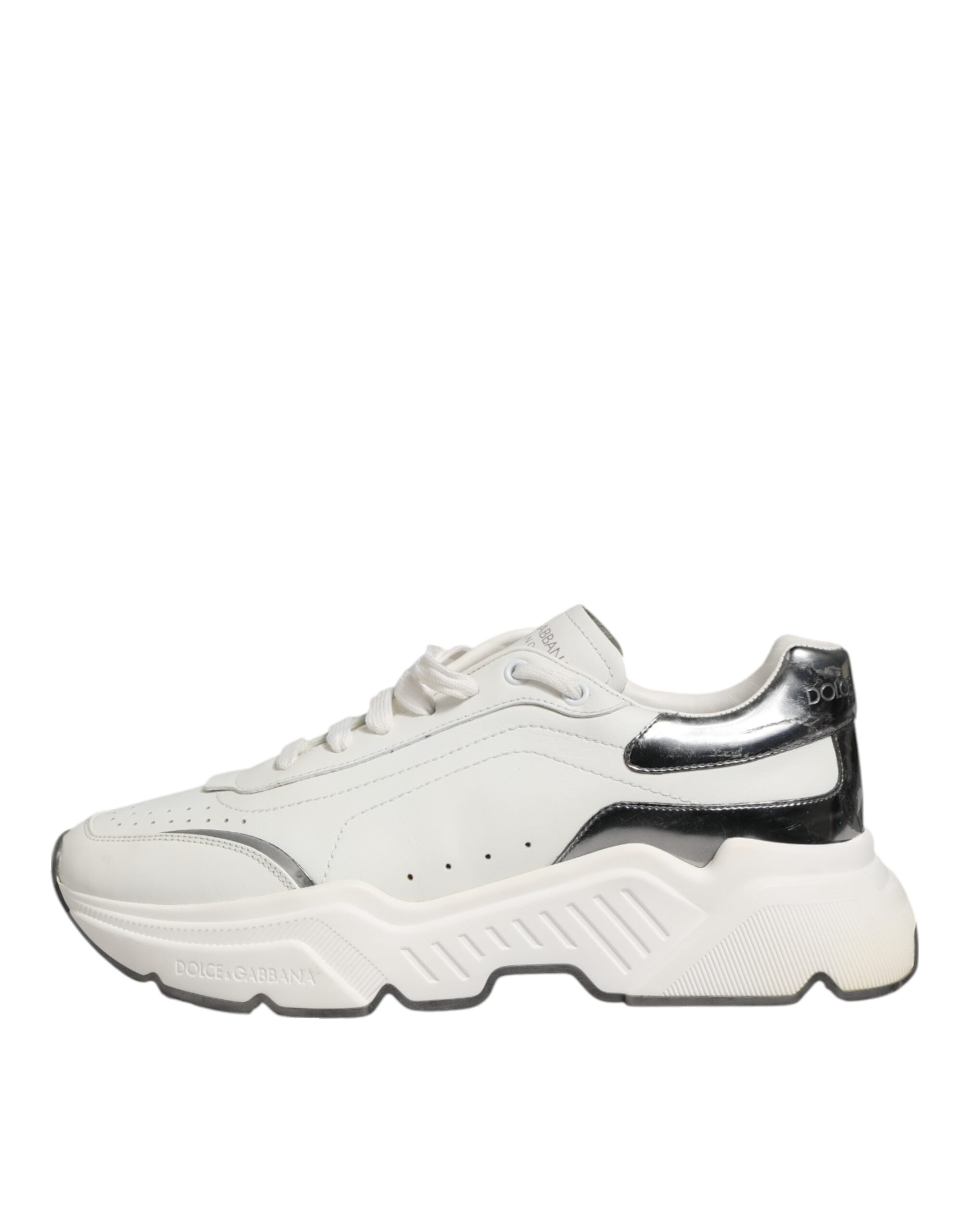 White Silver DAYMASTER Leather Men Sneakers Shoes