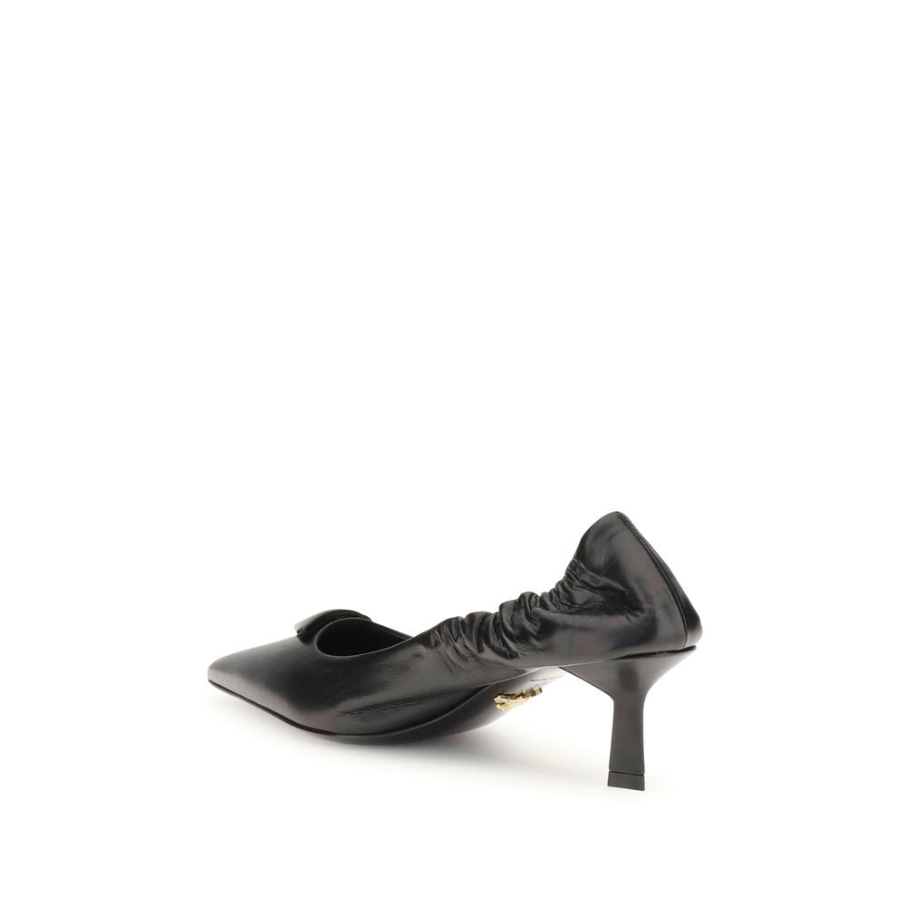 Black Calf Leather Bos Taurus High Heel Pumps