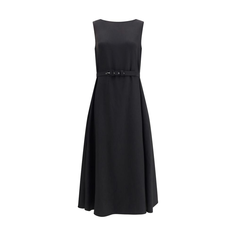 Black Polyester Casual Dress