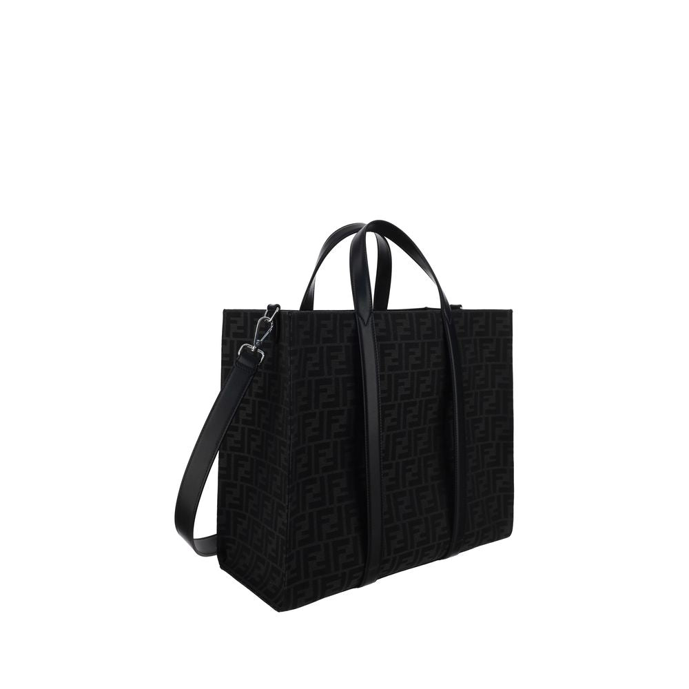 Black Polyester Shoulder Bag