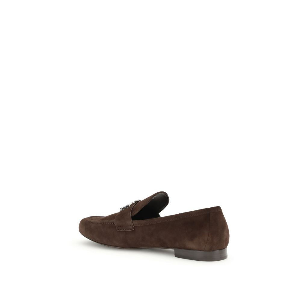 Brown Leather Slip-On Loafers