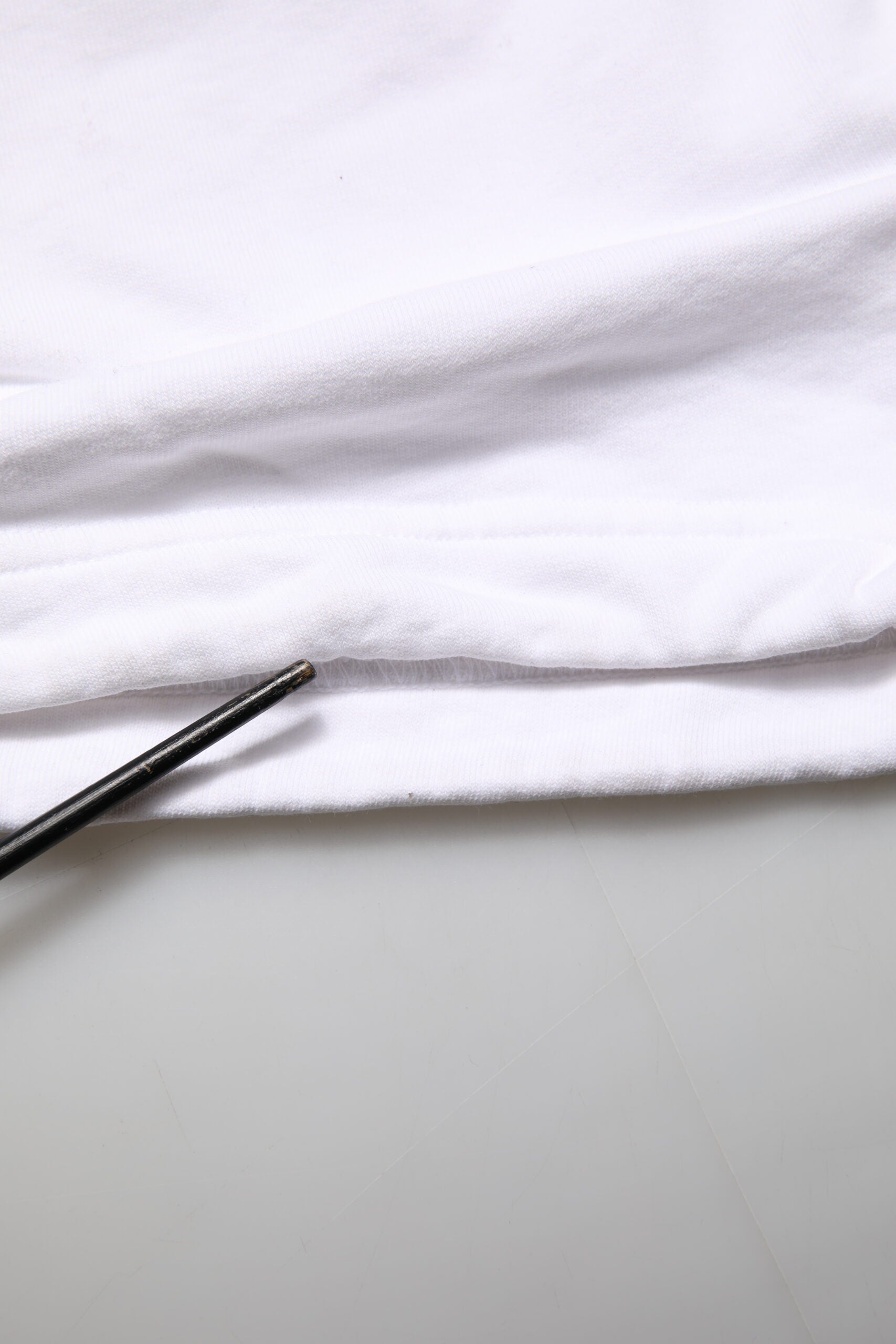 White Cotton Cargo Trousers Logo Patch Pants