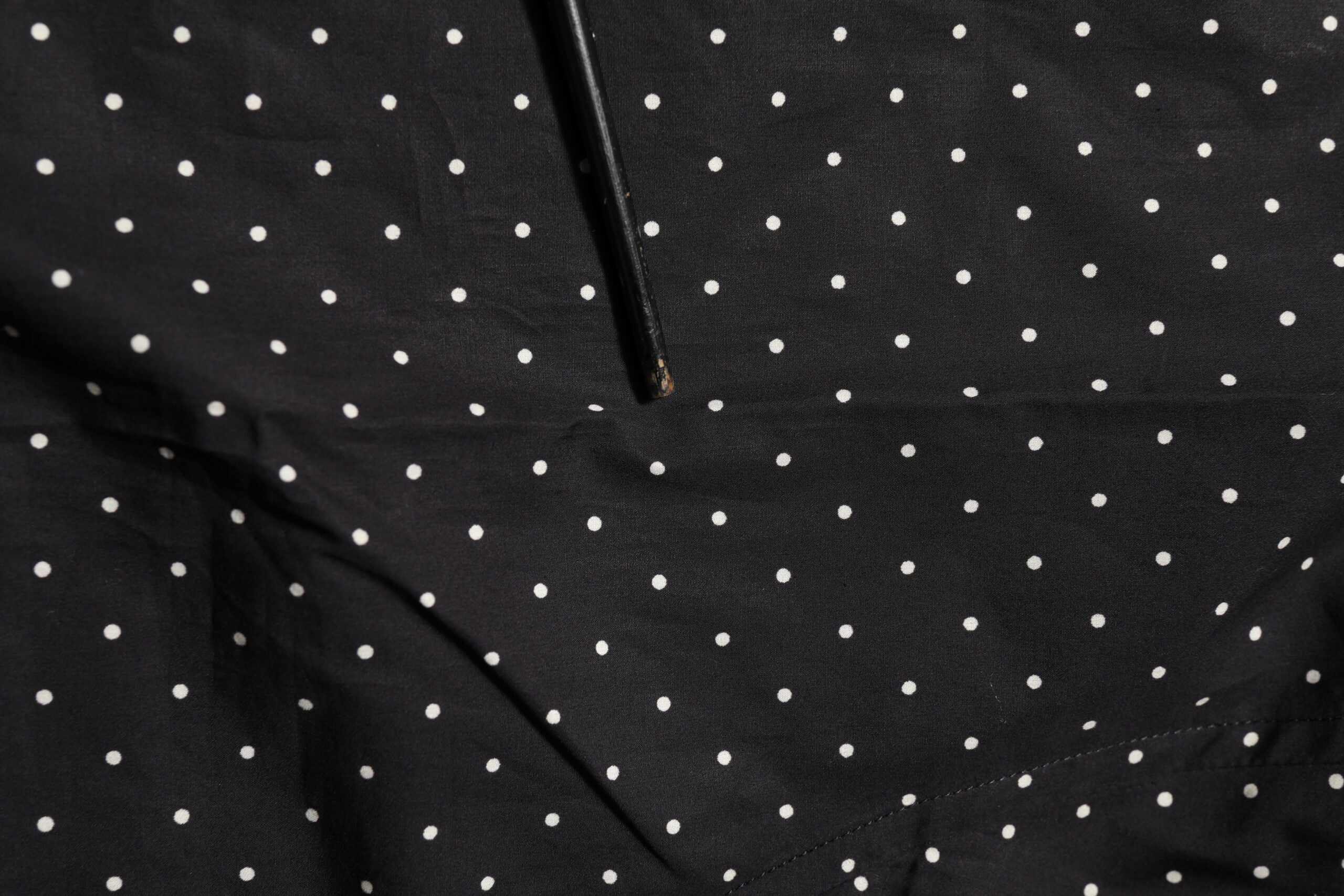 Black Polka Dot Cotton GOLD Men Formal Dress Shirt