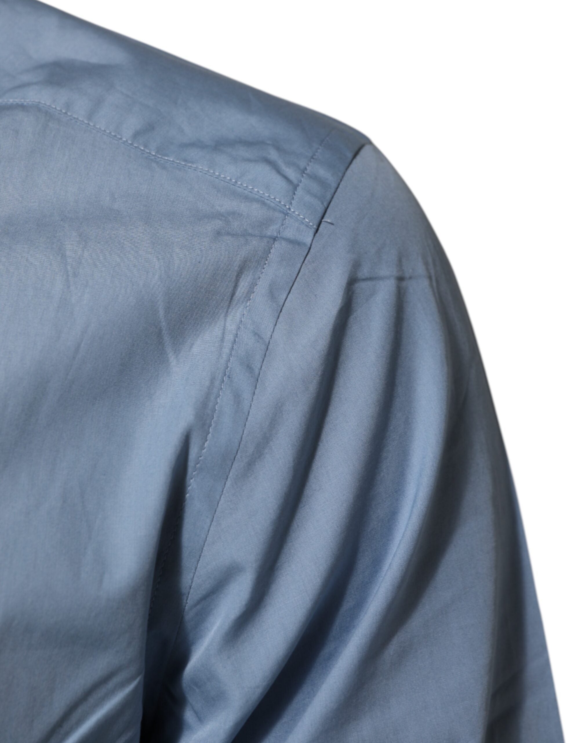 Blue Cotton Collared GOLD Formal Dress  Shirt