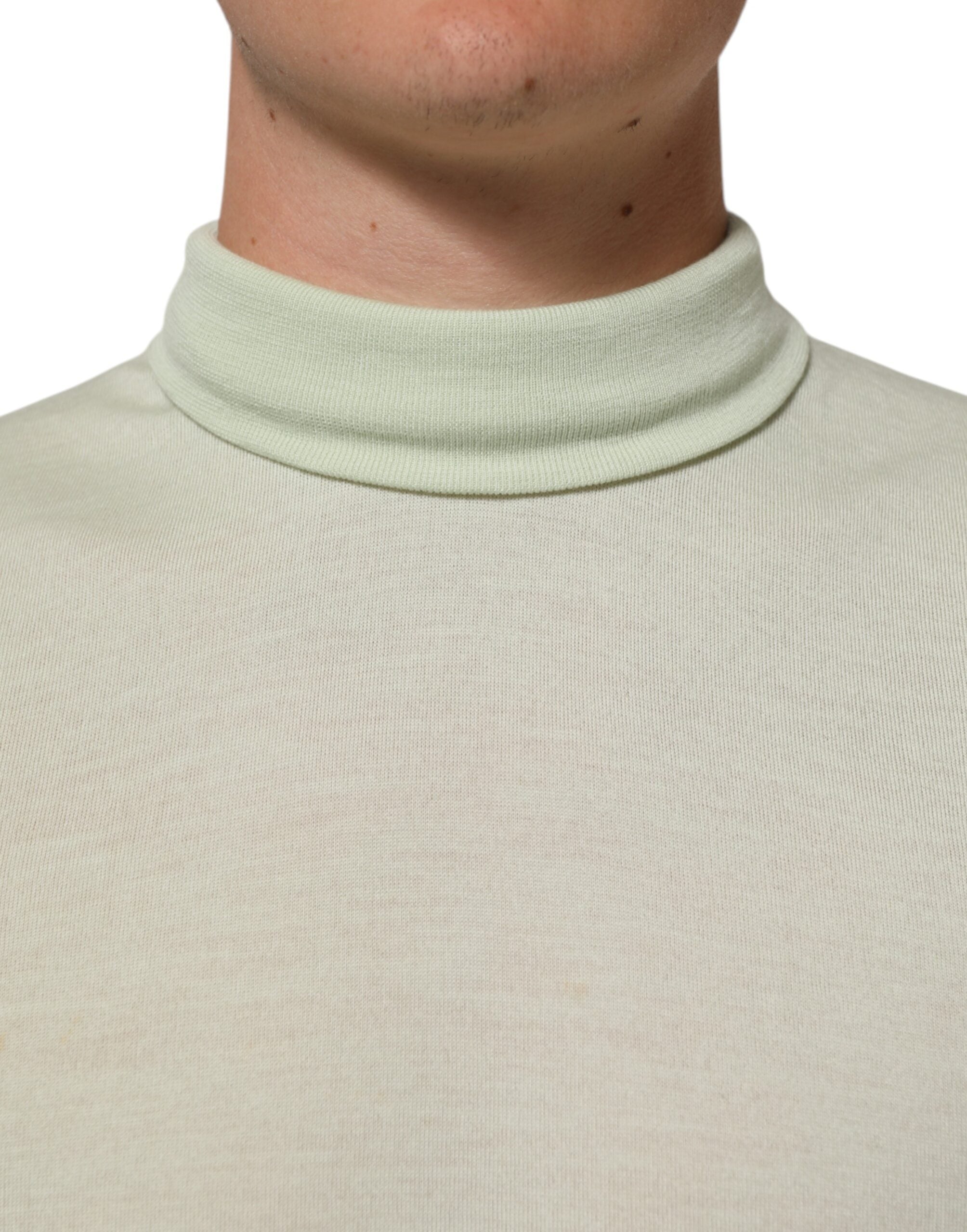 Light Green Logo TurtleNeck Pullover Sweater