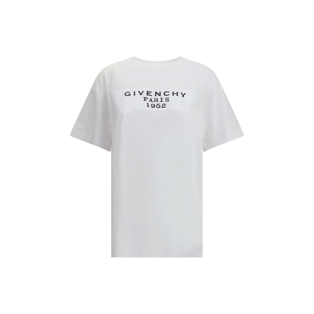 Boxy cotton T-shirt with givenchy tape print
