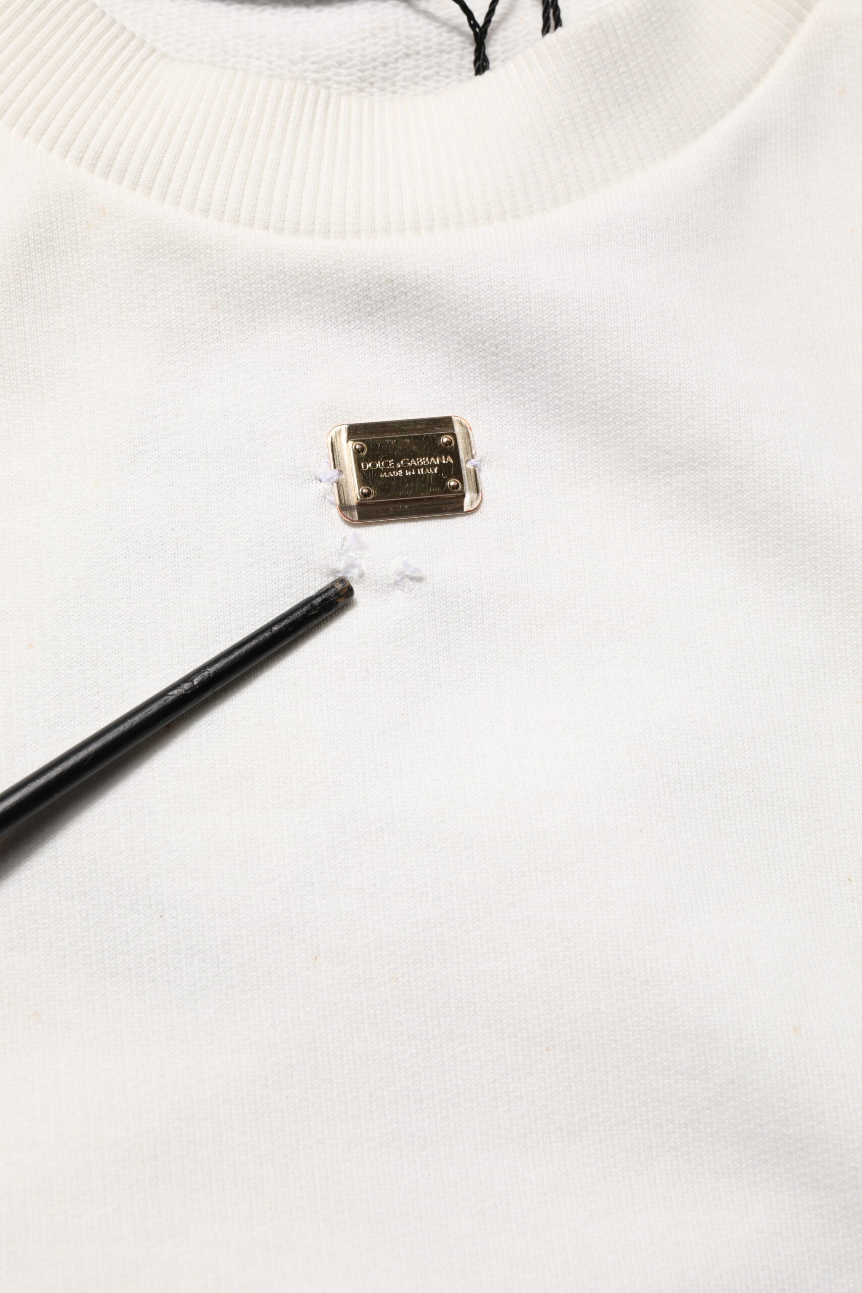 White DG Logo Crew Neck Sweatshirt Sweater